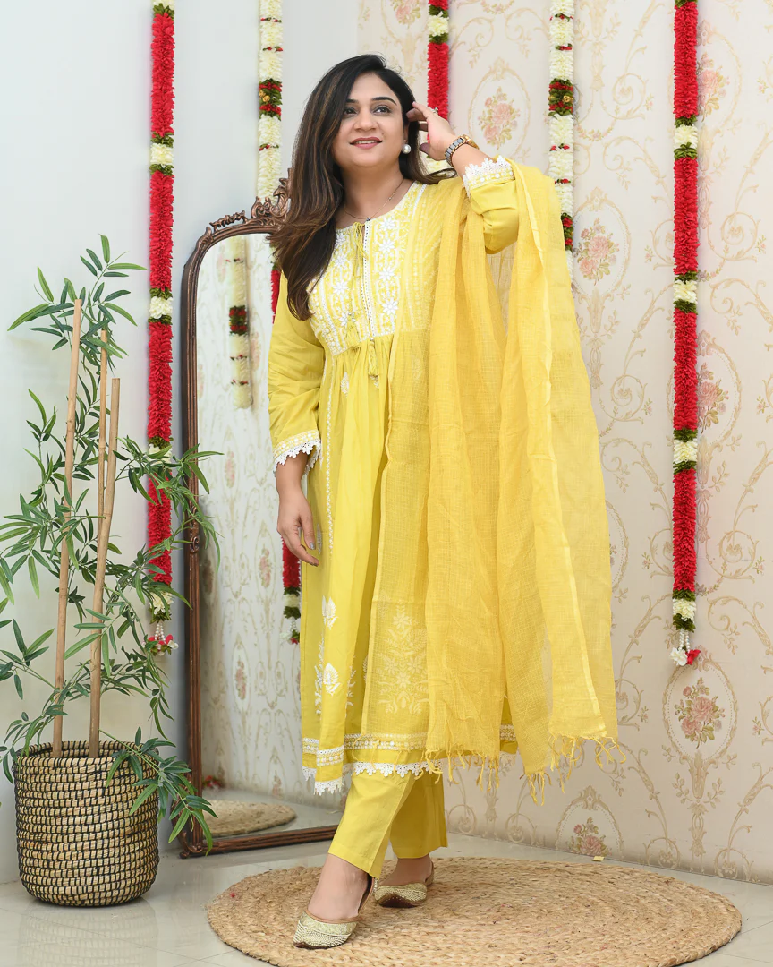Aanya Premium Cotton Embroidered Pant set - Image 12