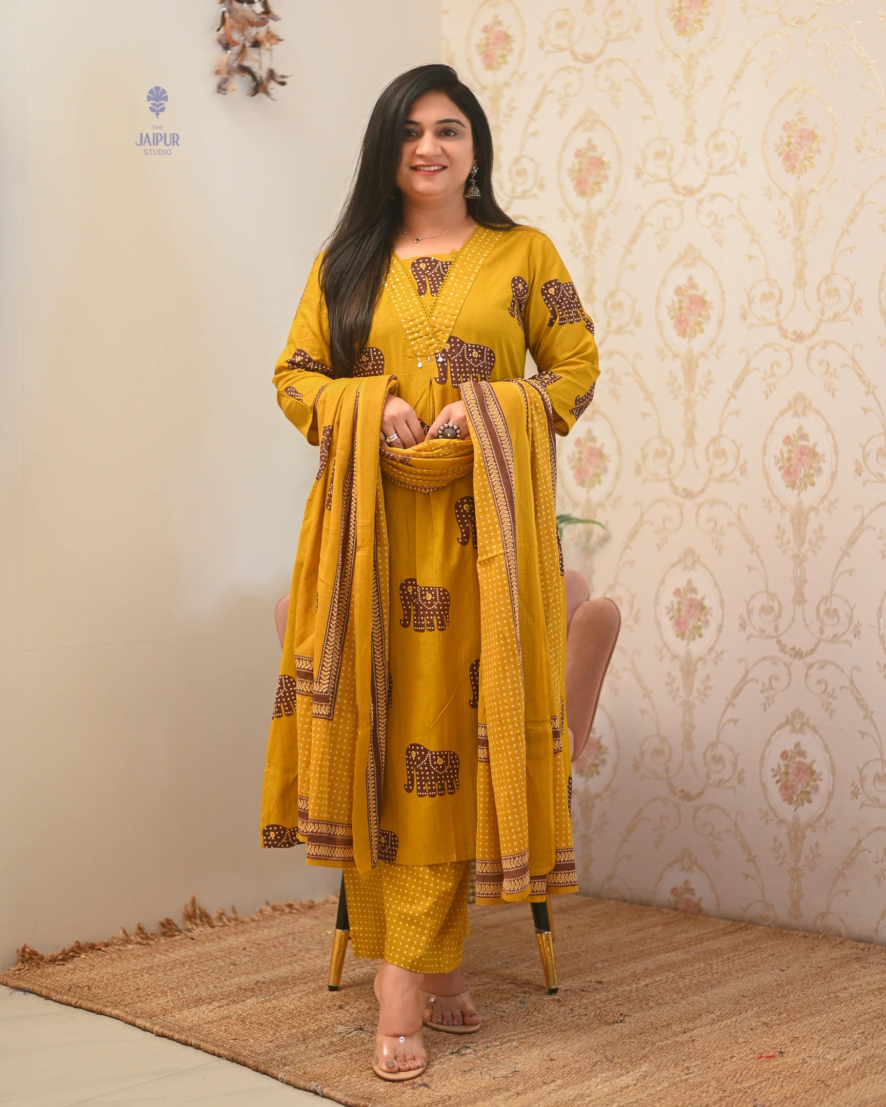 Aisha Cotton HandEmbroidery Detailed Pant Set - Image 13