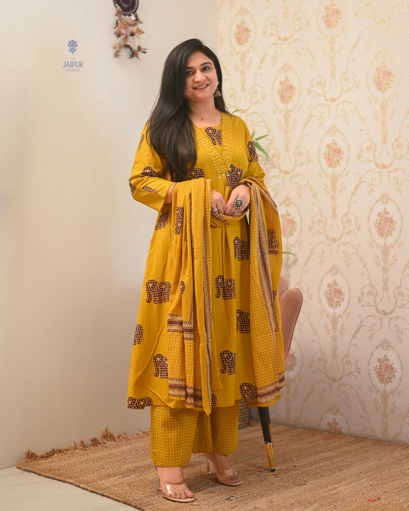 Aisha Cotton HandEmbroidery Detailed Pant Set - Image 14