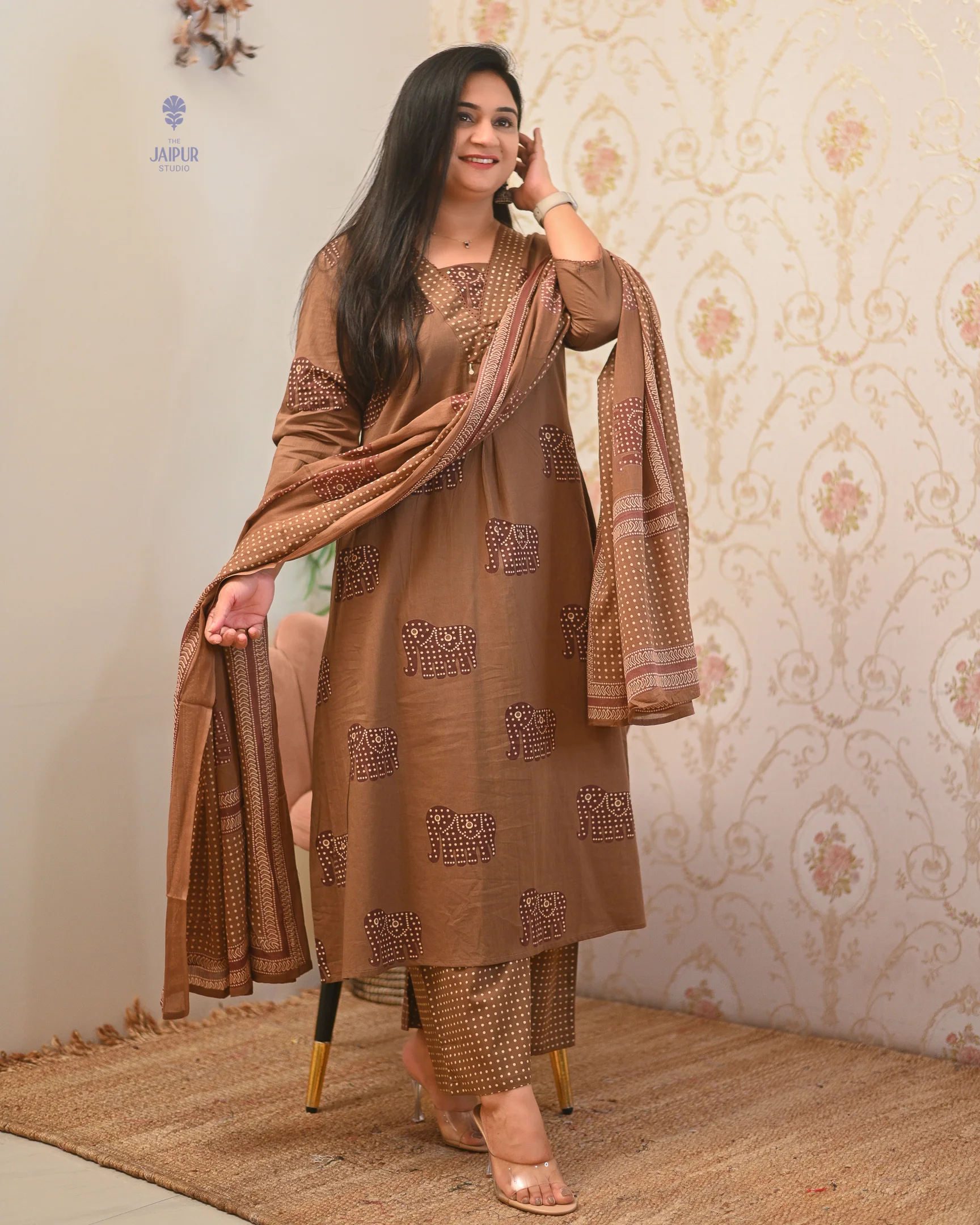 Aisha Cotton HandEmbroidery Detailed Pant Set - Image 19