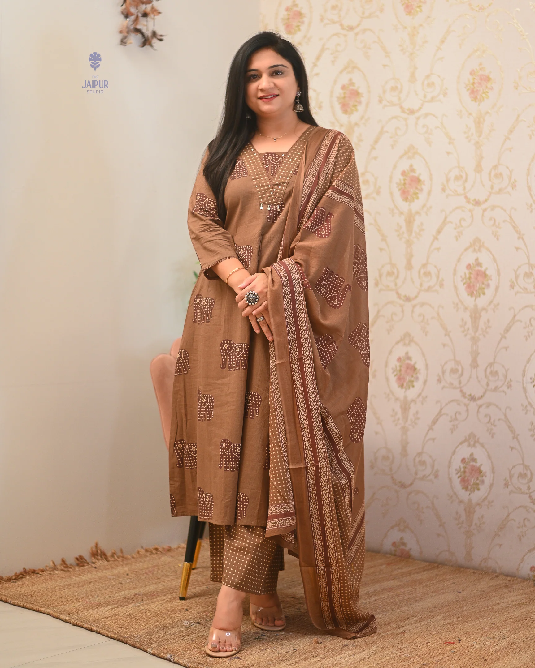 Aisha Cotton HandEmbroidery Detailed Pant Set - Image 23