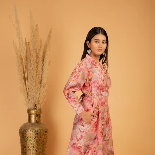 Casual Muslin Floral Long Gown - Image 2