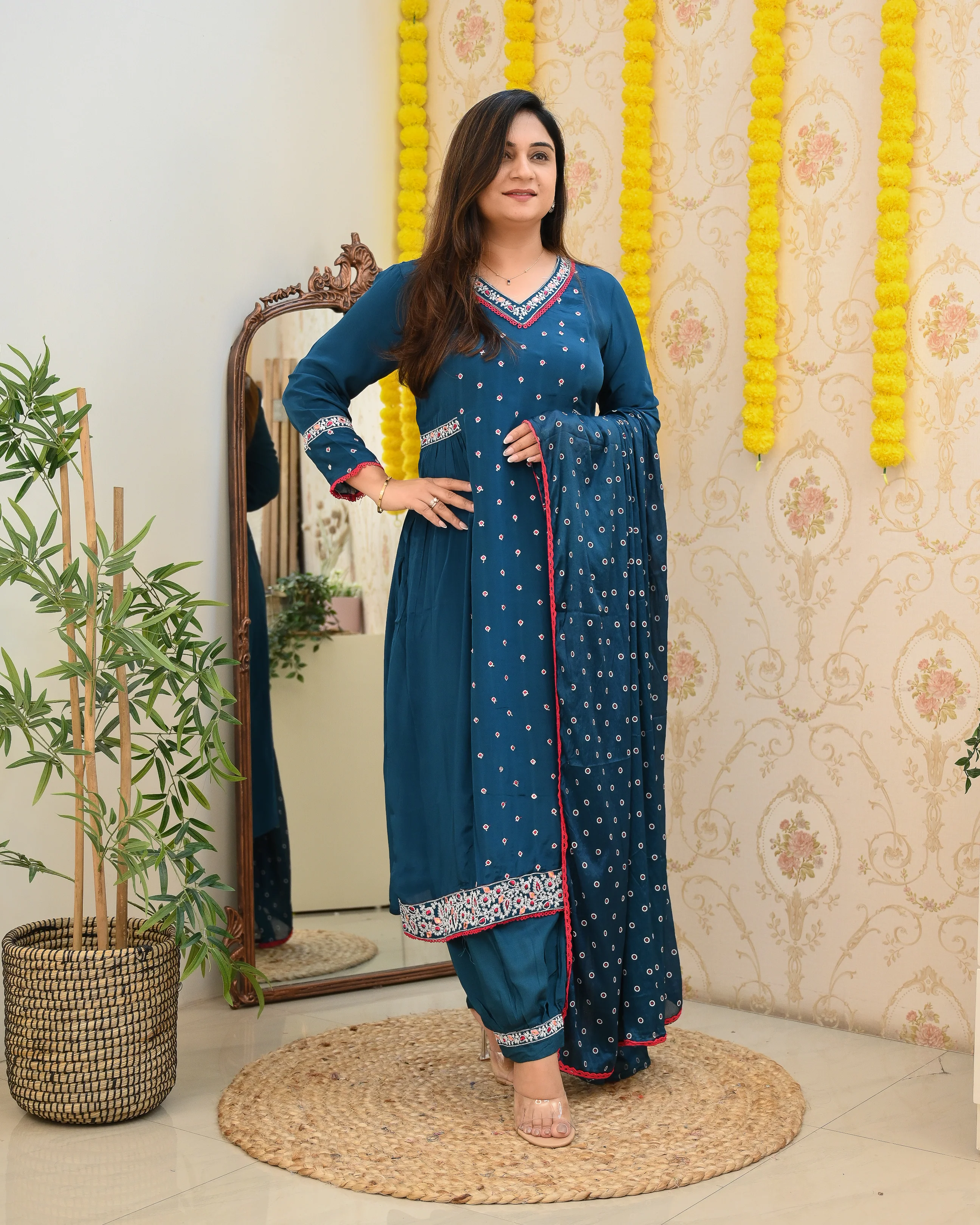 Chinnon Heavy Embroidered Afghani Set - Image 4
