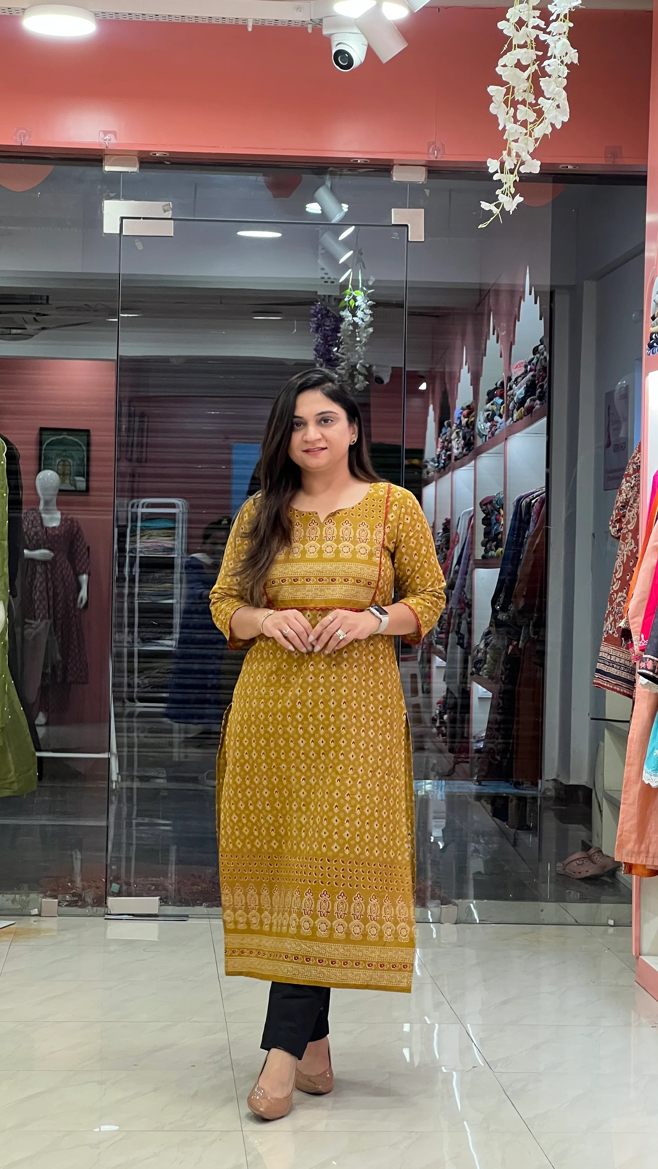 Cotton Ajrakh Casual Straight Kurta - Image 14