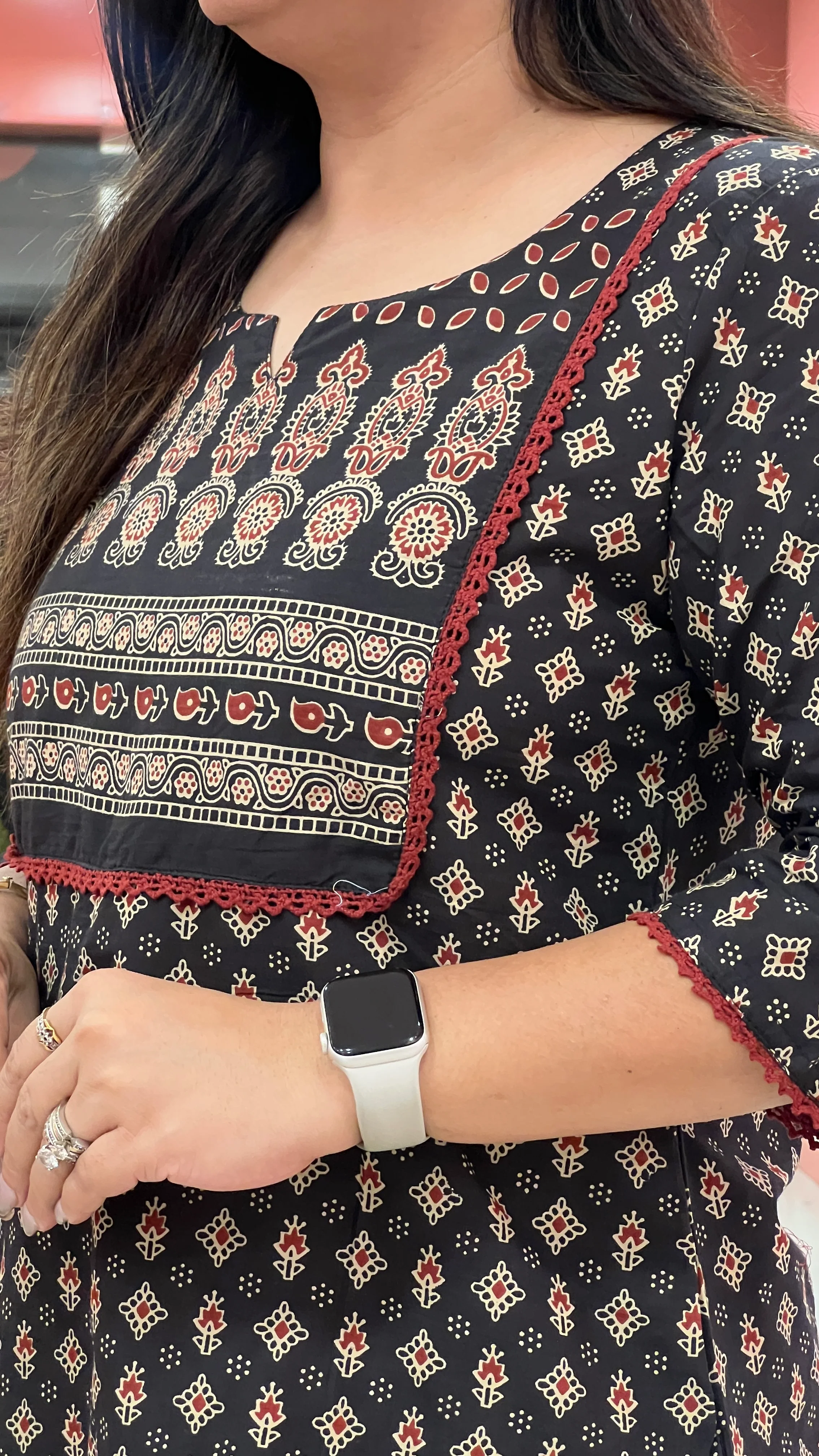 Cotton Ajrakh Casual Straight Kurta - Image 8