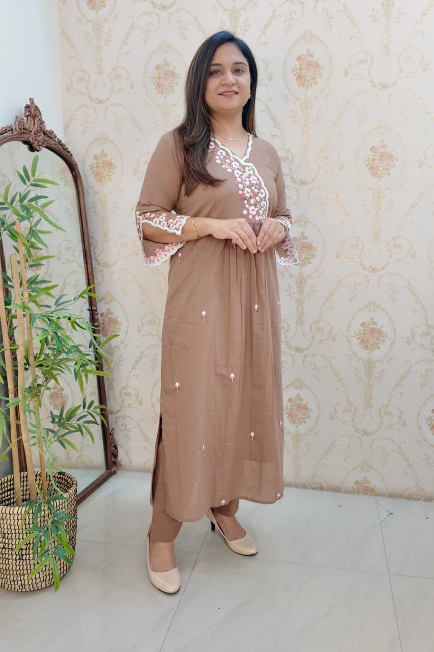 Cotton Embroidered Casual Coord Set - Image 17