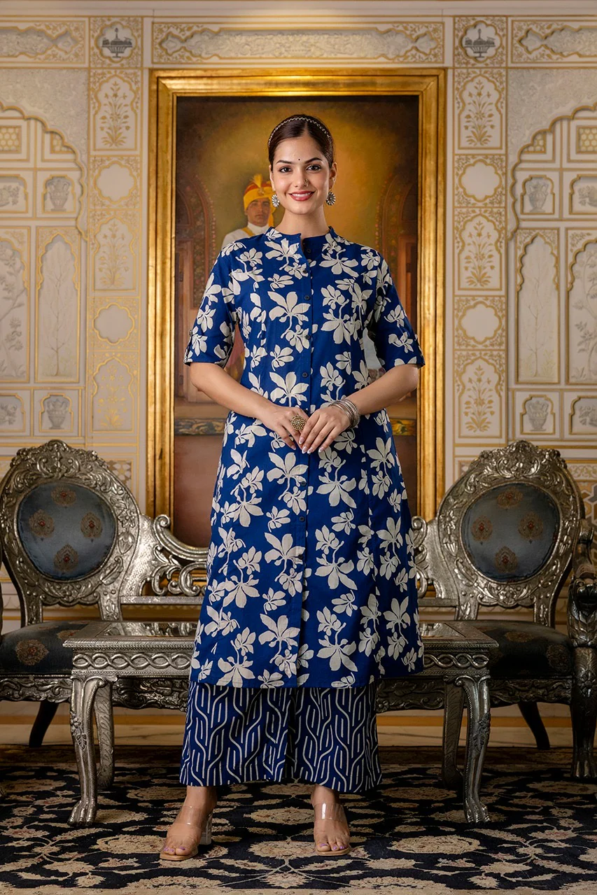Cotton Floral Cotton A-line Coord set - Image 4