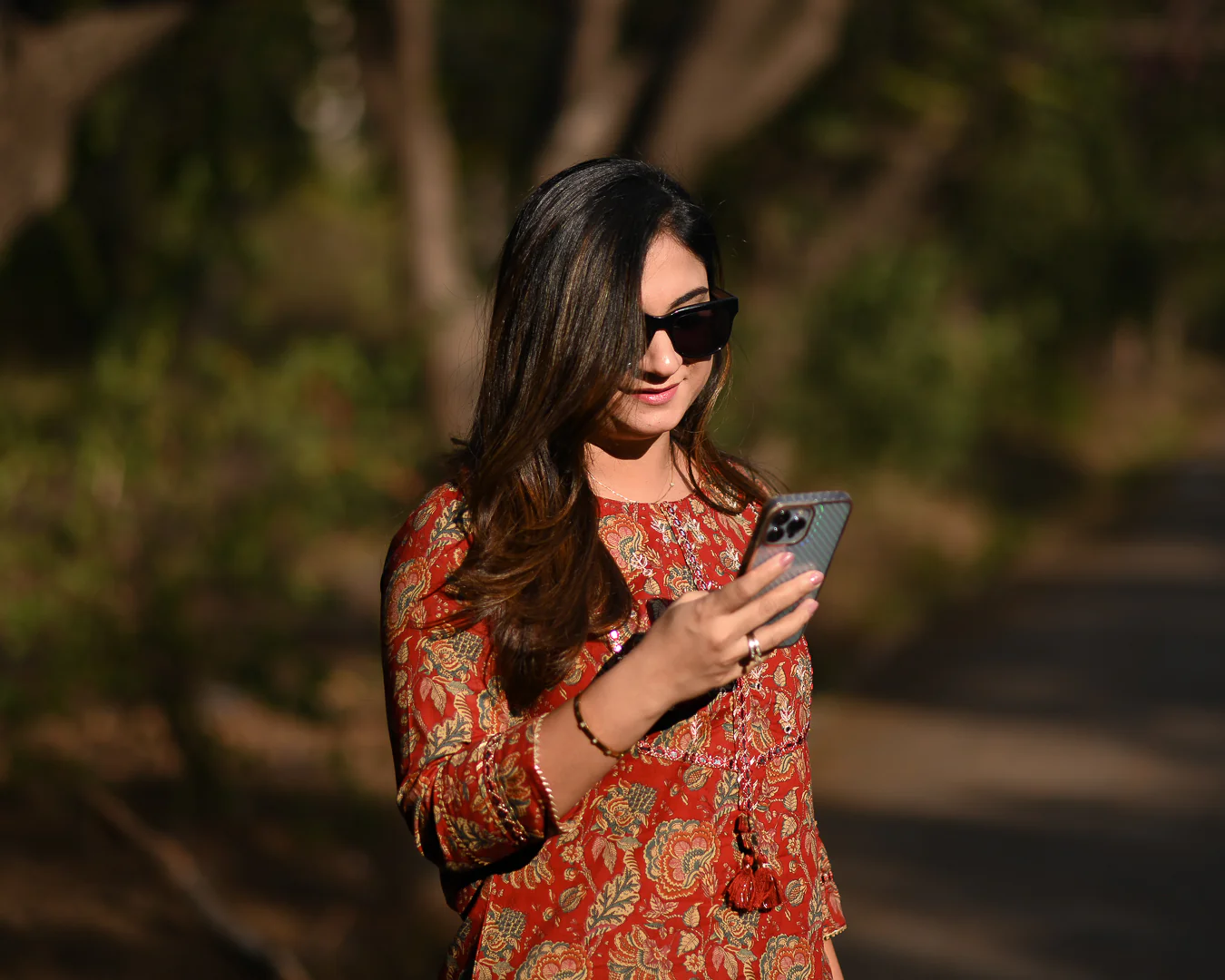 Cotton Floral Embroidered Casual Pant Set - Image 2