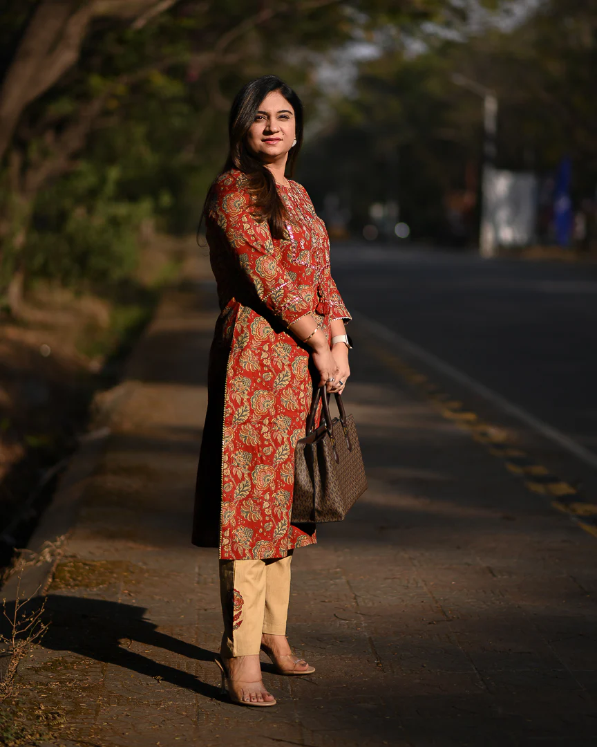 Cotton Floral Embroidered Casual Pant Set - Image 3