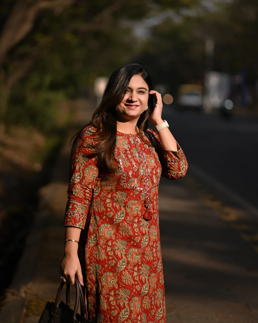 Cotton Floral Embroidered Casual Pant Set - Image 4