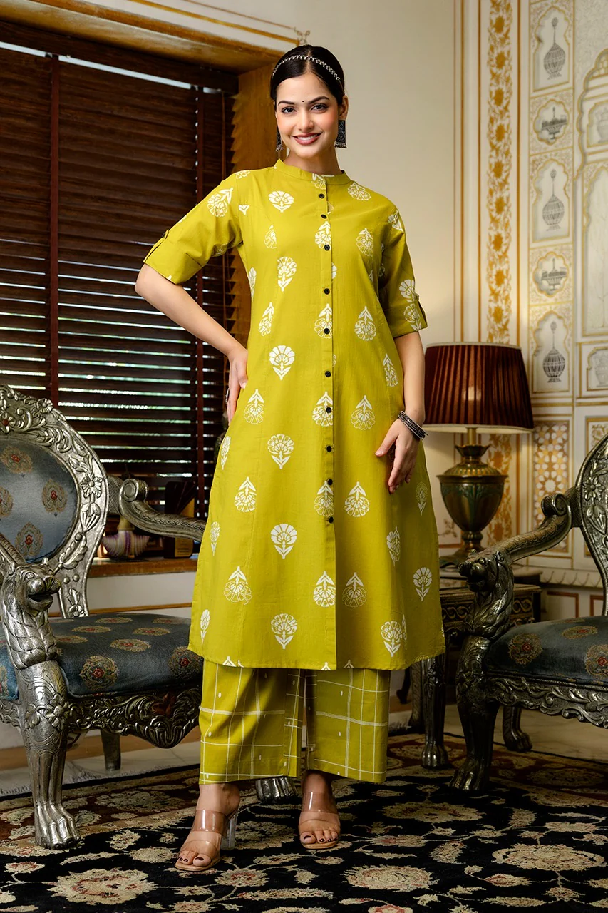 Cotton Floral Summerish A-line Coord Set - Image 8