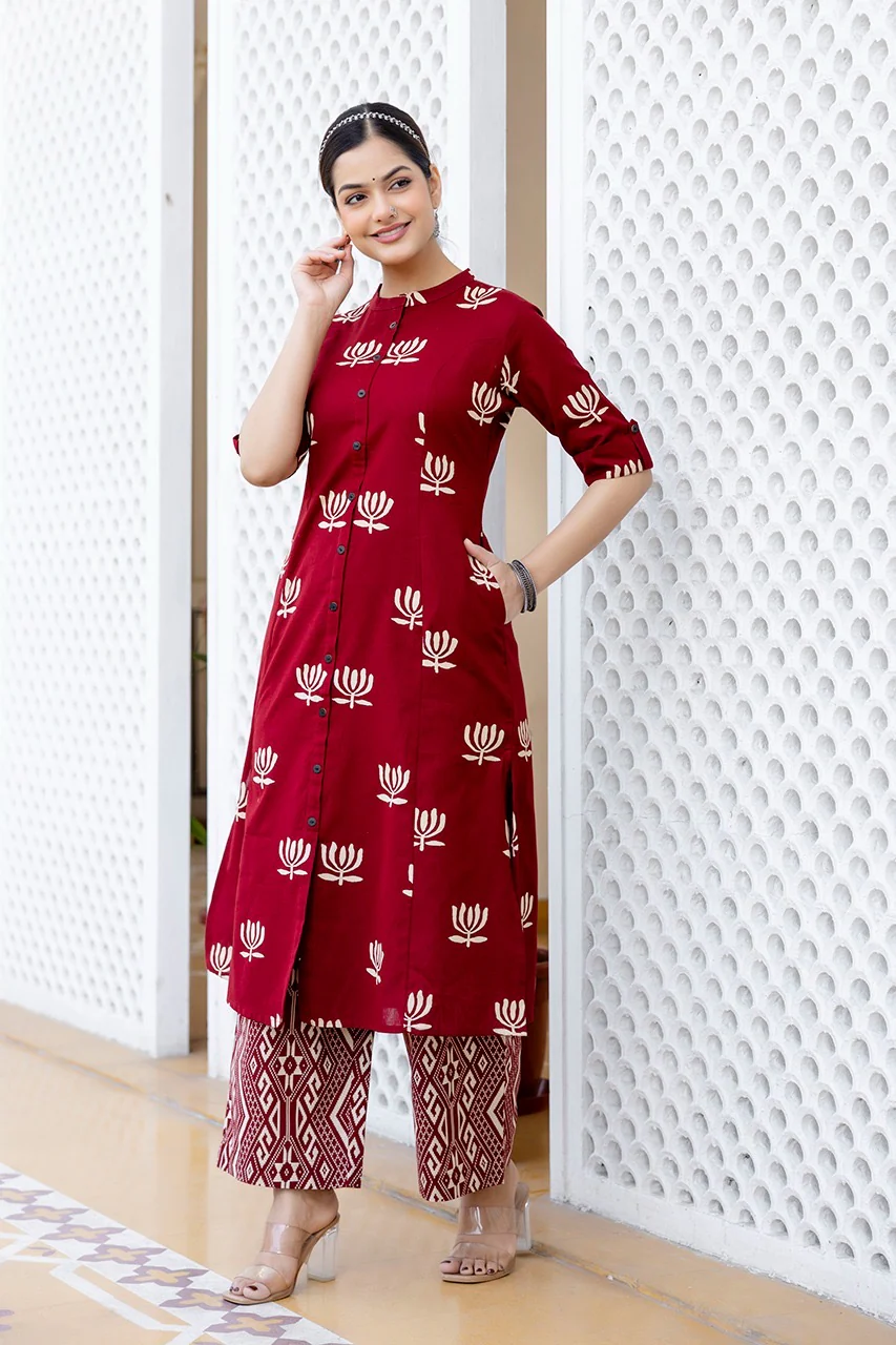 Cotton Lotus Summerish A-line Coord Set - Image 11