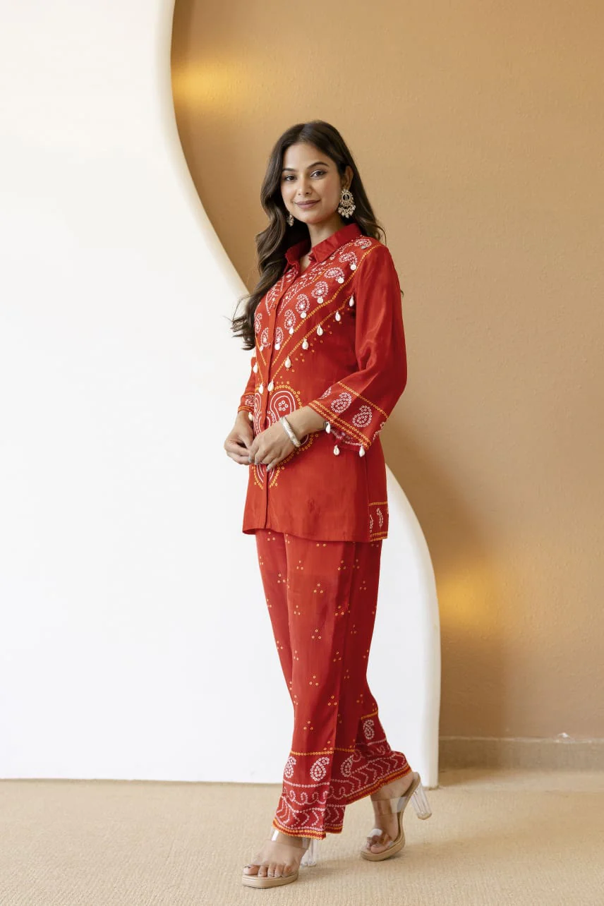 Dhana Two-Piece Embroidered Coord Set - Image 6