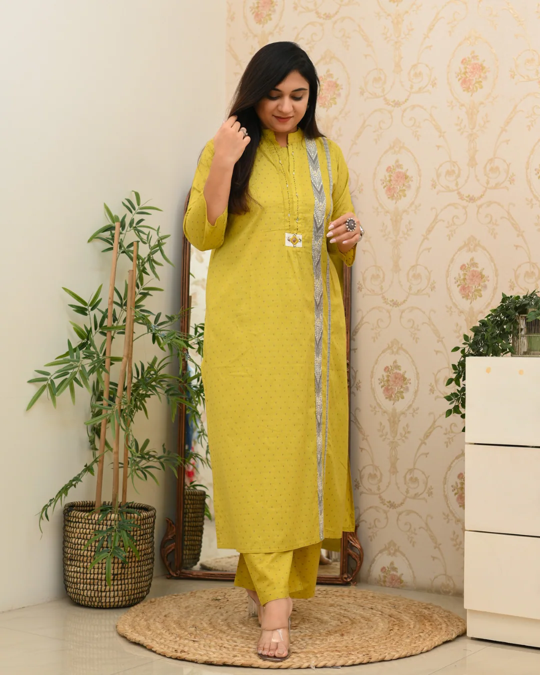 Easha Cotton A-line Plazo Coord Set - Image 2