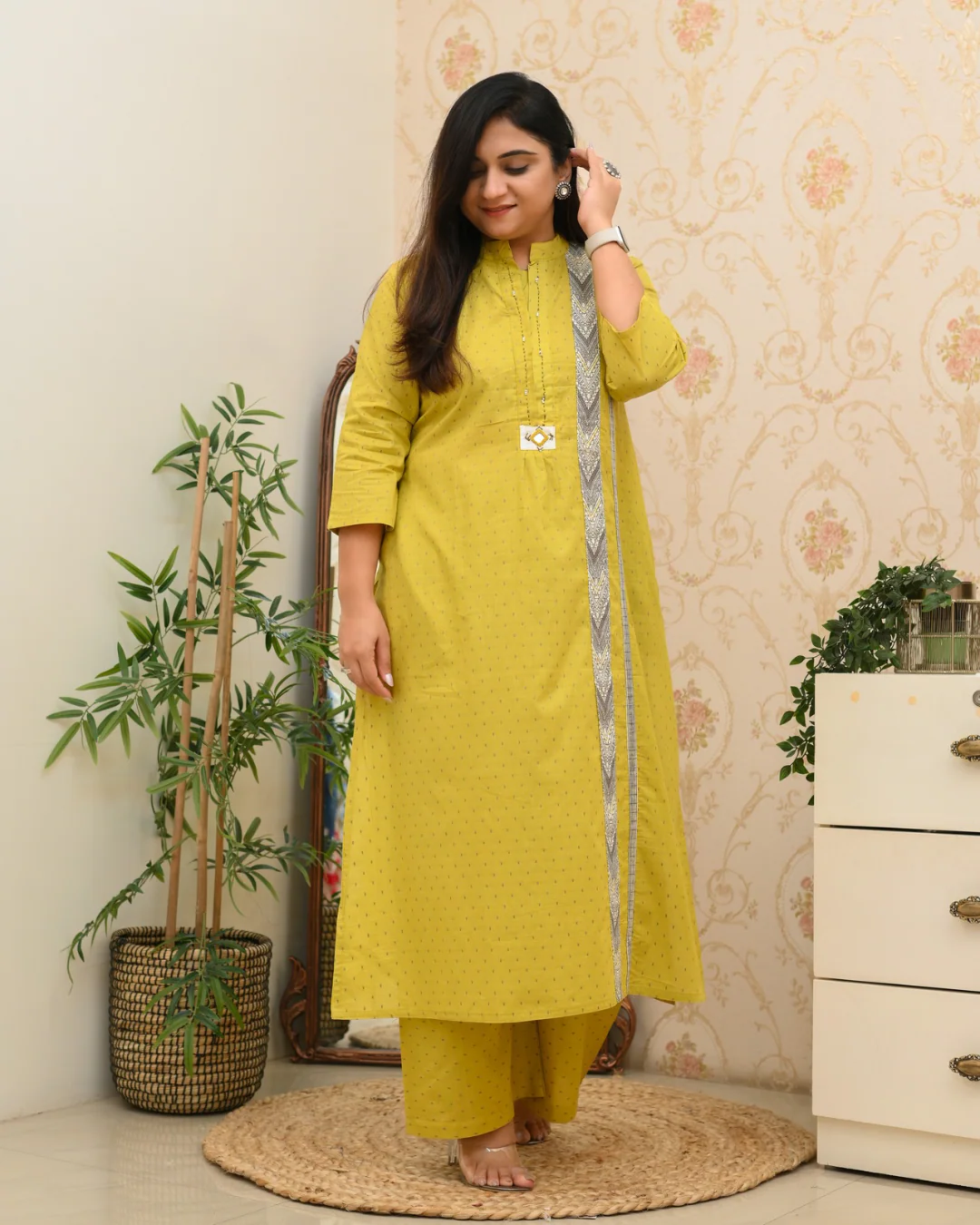 Easha Cotton A-line Plazo Coord Set - Image 6