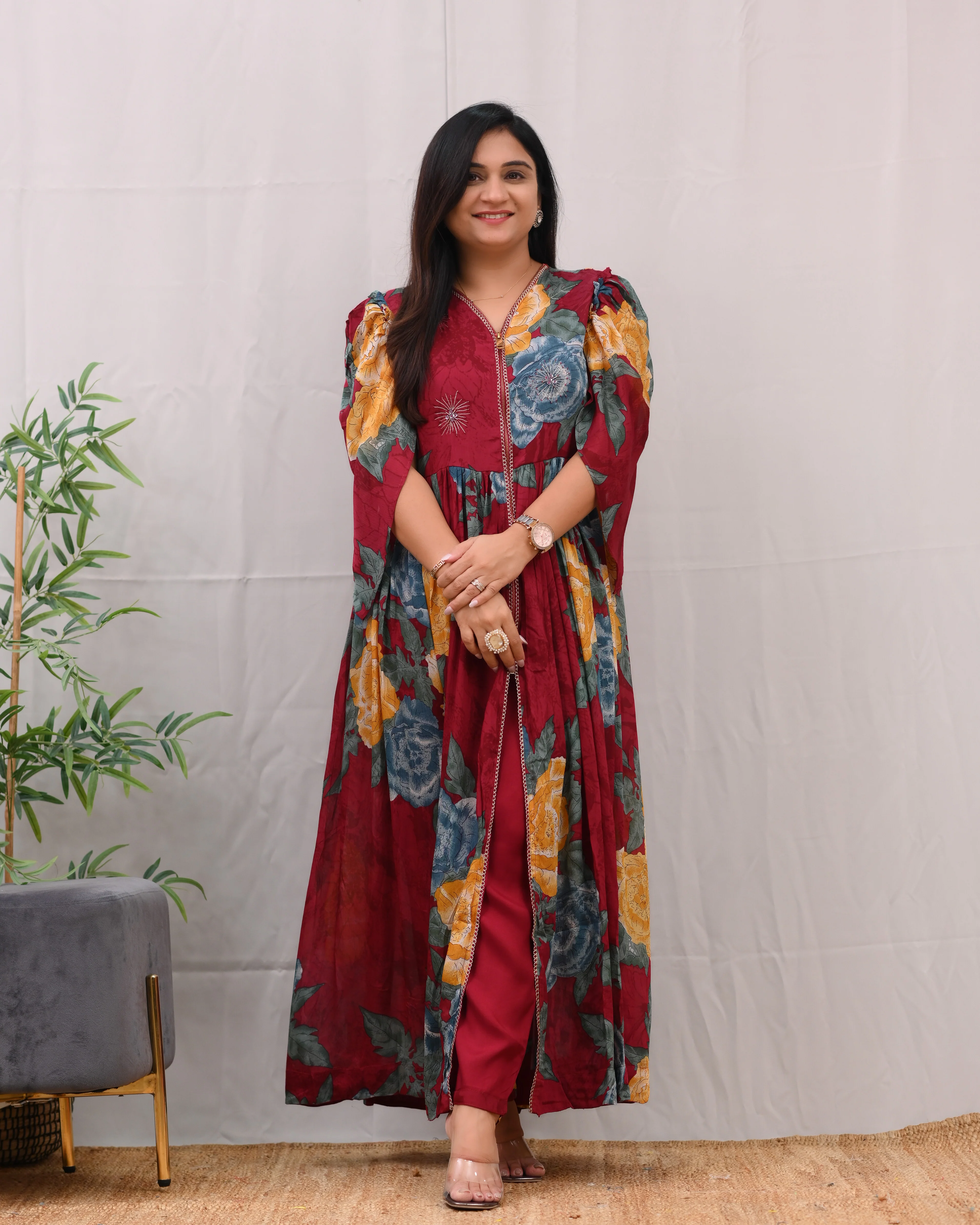 Eila Chinnon HandEmbroidered Indowestern Set - Image 6