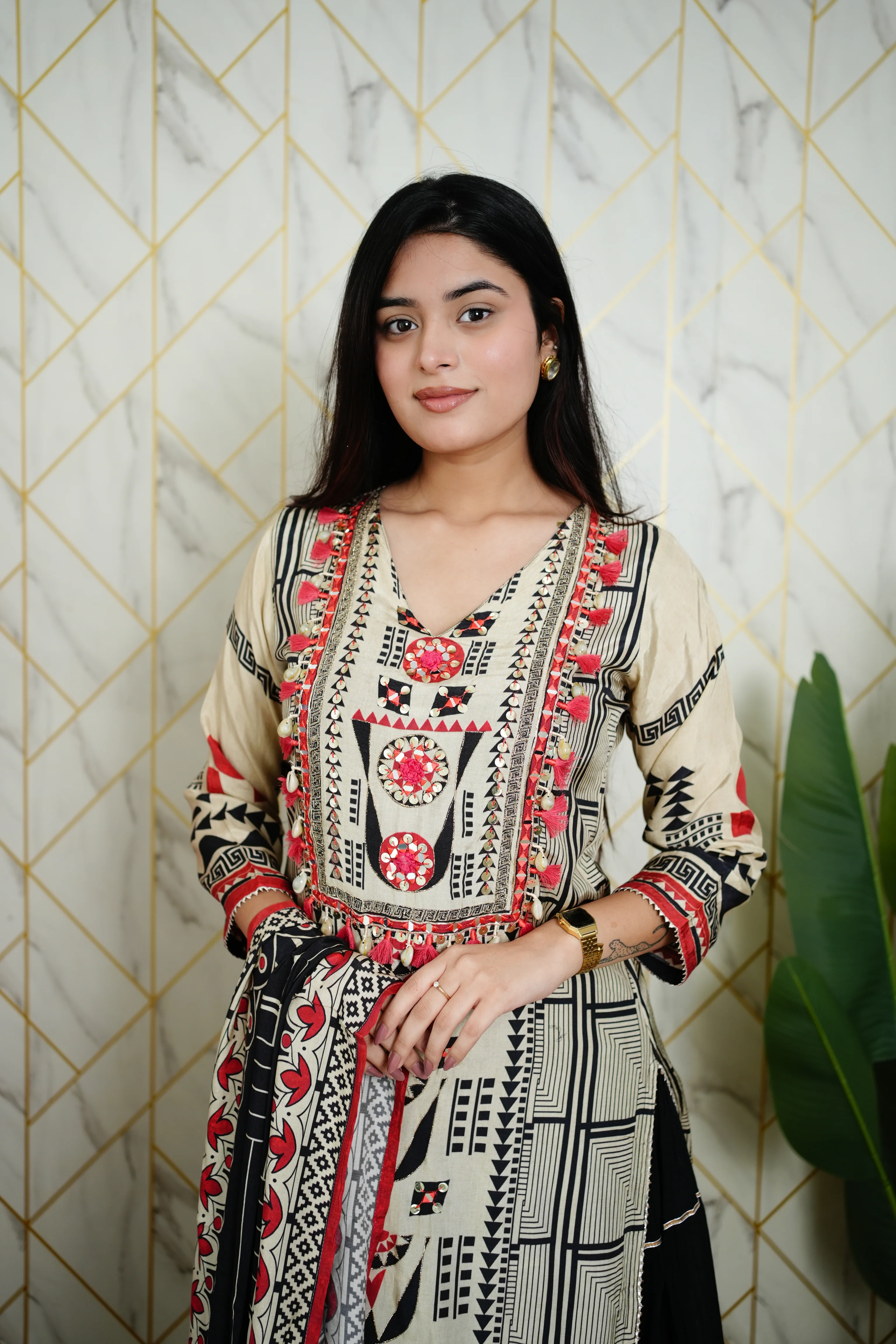Faiza Printed Indian One Piece Dupatta Set - Image 13