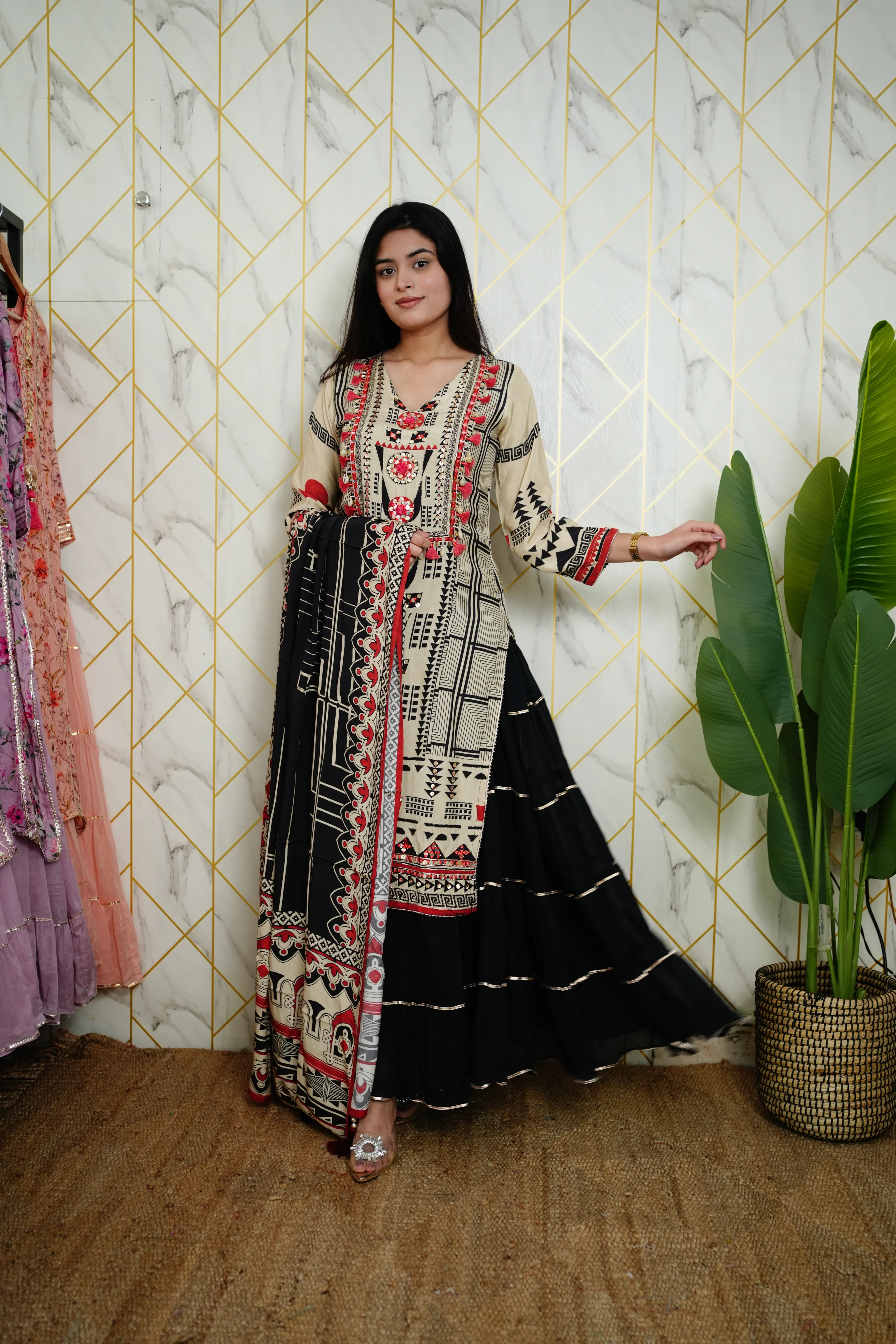 Faiza Printed Indian One Piece Dupatta Set - Image 14