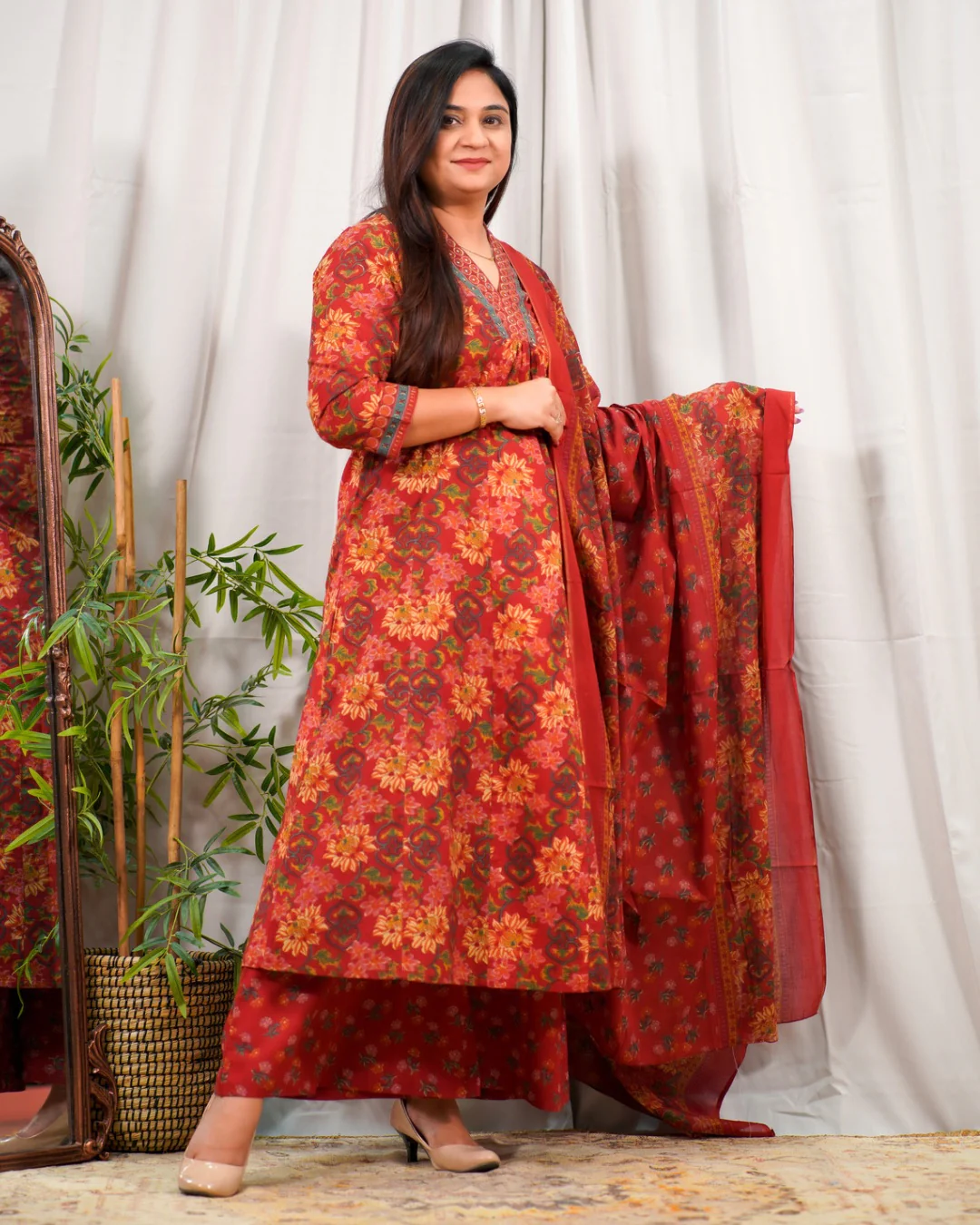 Floral A-line Divider Set with Pocket - Image 3