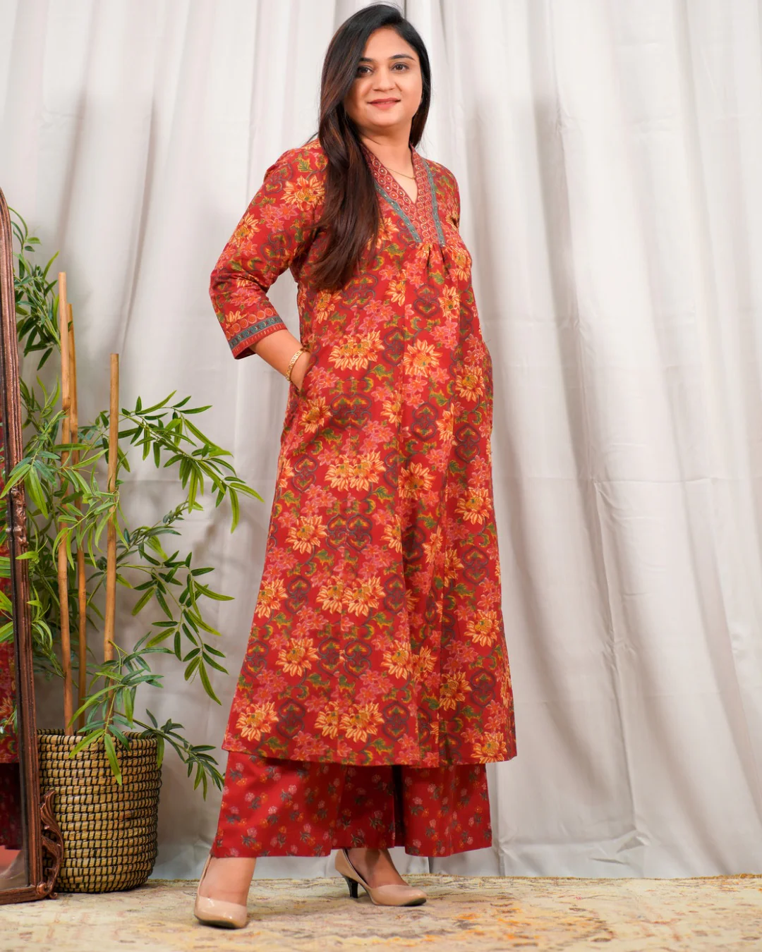 Floral A-line Divider Set with Pocket - Image 5