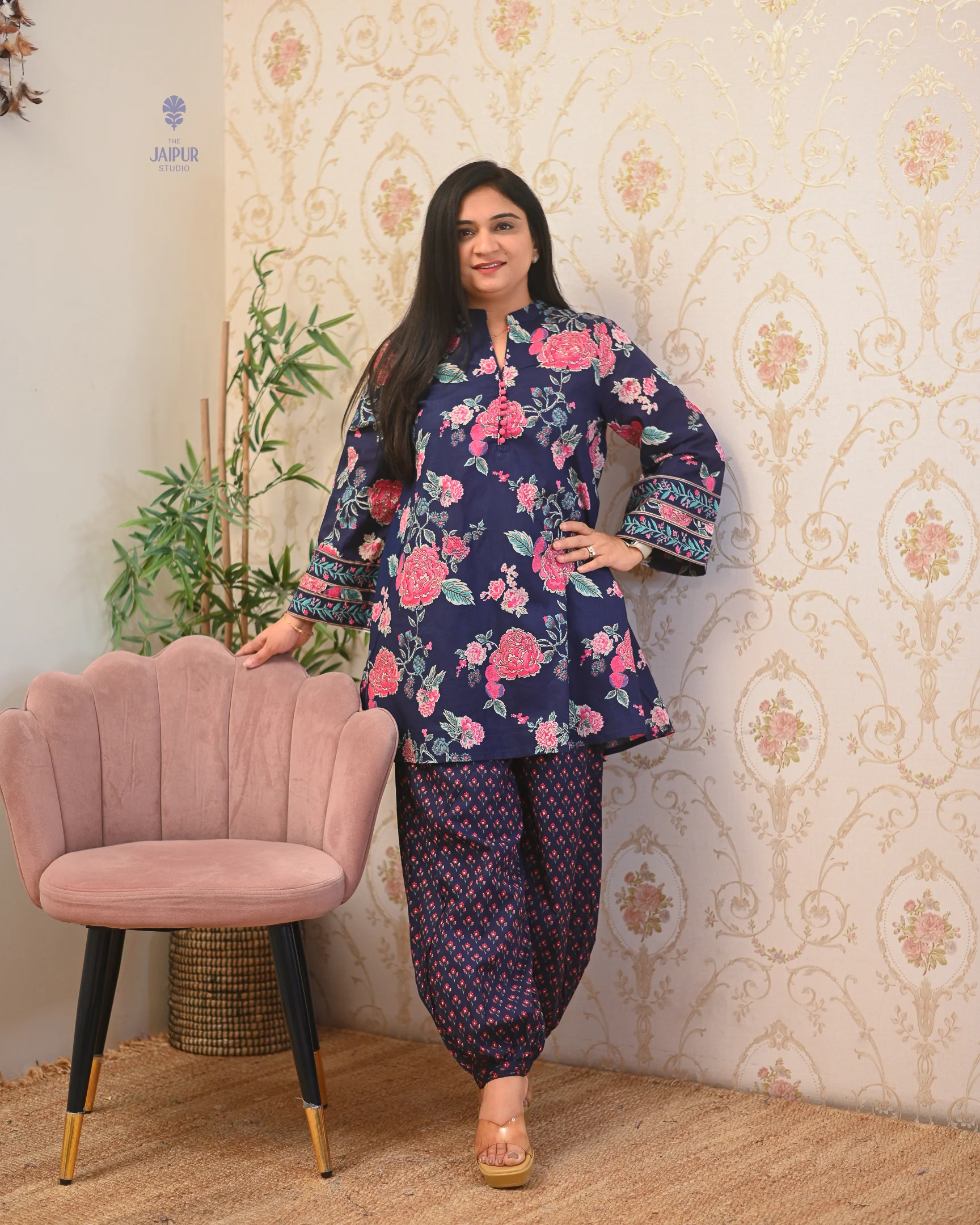 Gulnara Cotton Floral Farshi Salwar Coord Set - Image 5