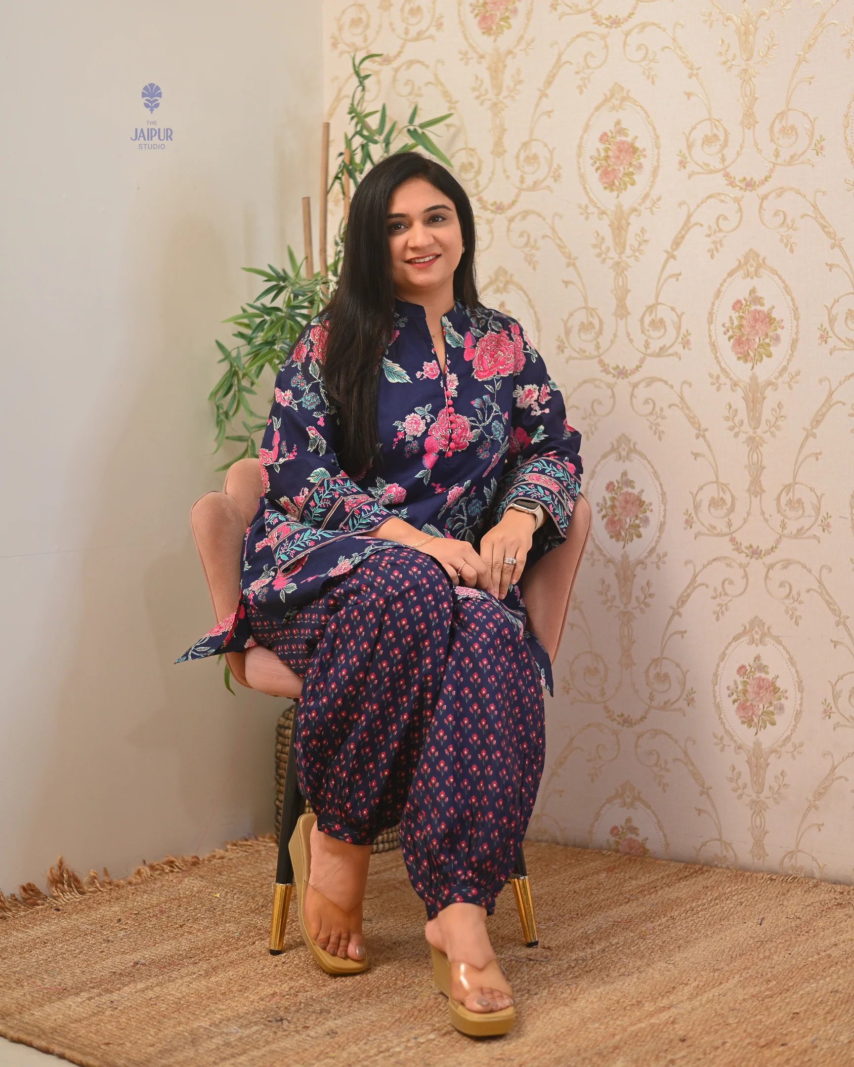Gulnara Cotton Floral Farshi Salwar Coord Set - Image 6