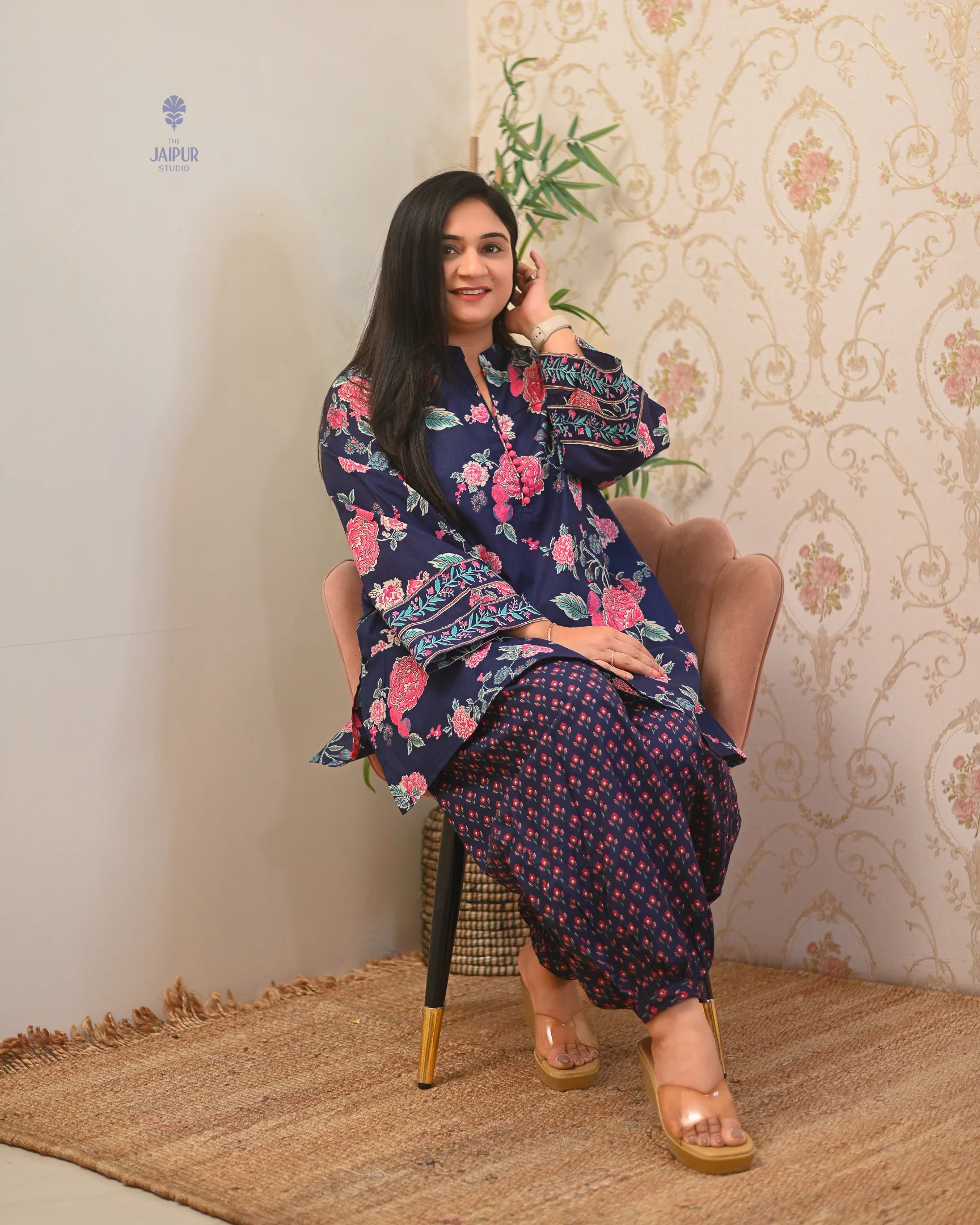 Gulnara Cotton Floral Farshi Salwar Coord Set - Image 7