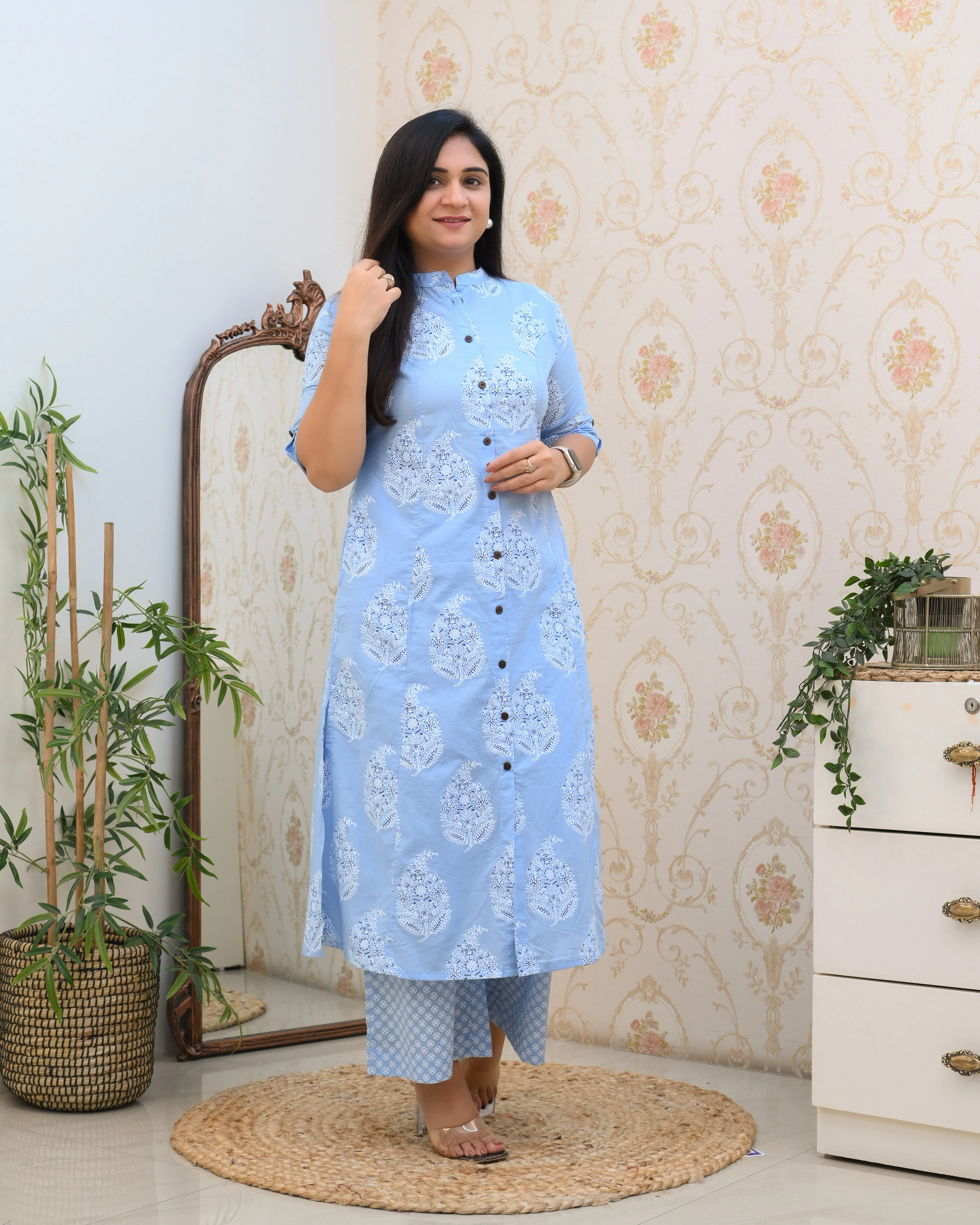 HandBlock Cotton A-line Coord set - Image 12