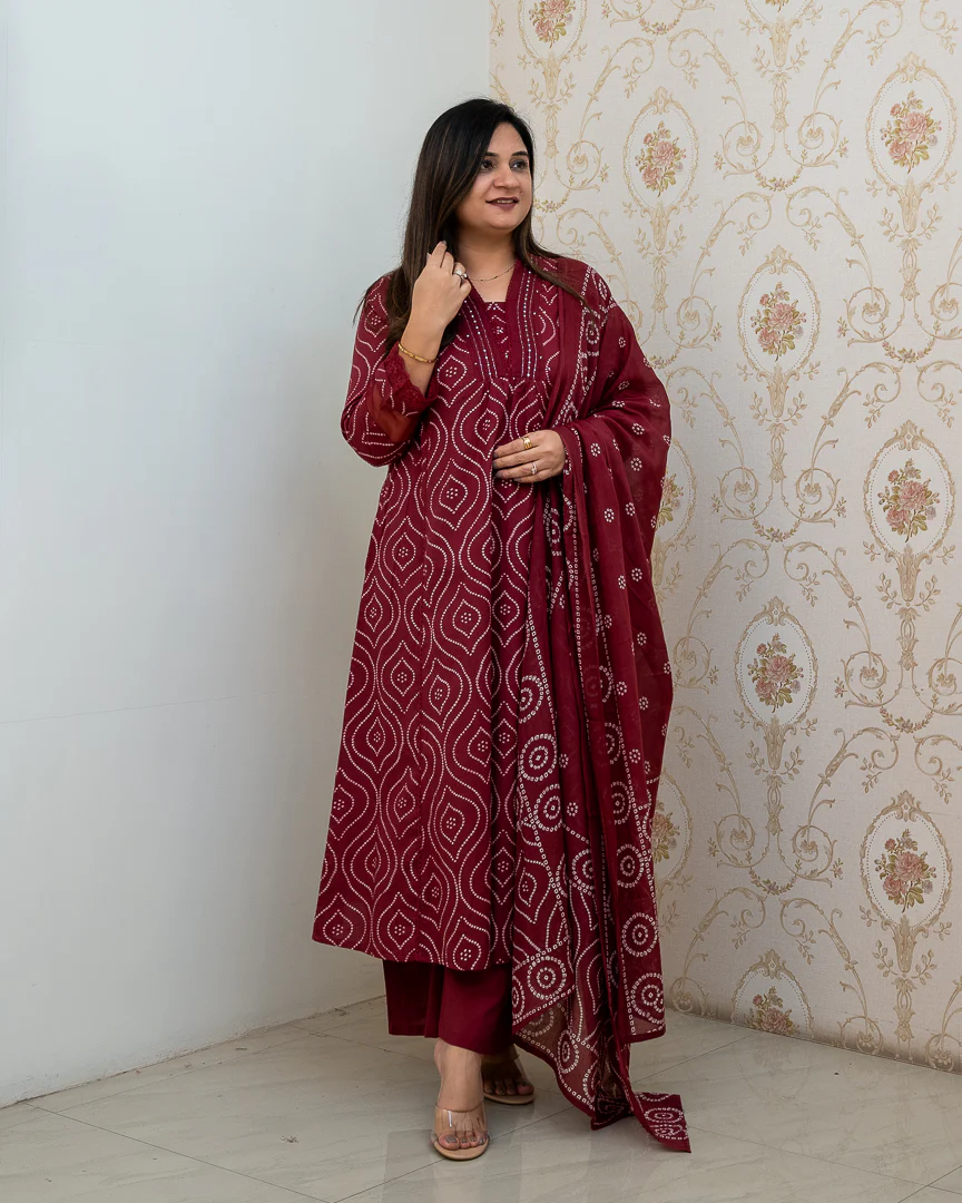 ‘Heena’ Cotton A-line Embroidered Divider Set - Image 6