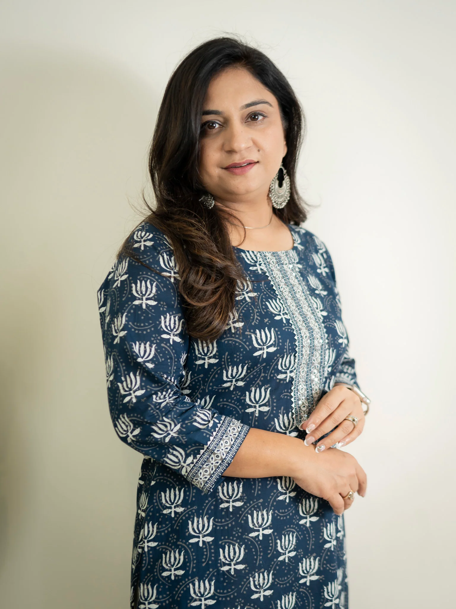 Indigo Lotus Cotton Casual Straight Kurta - Image 6