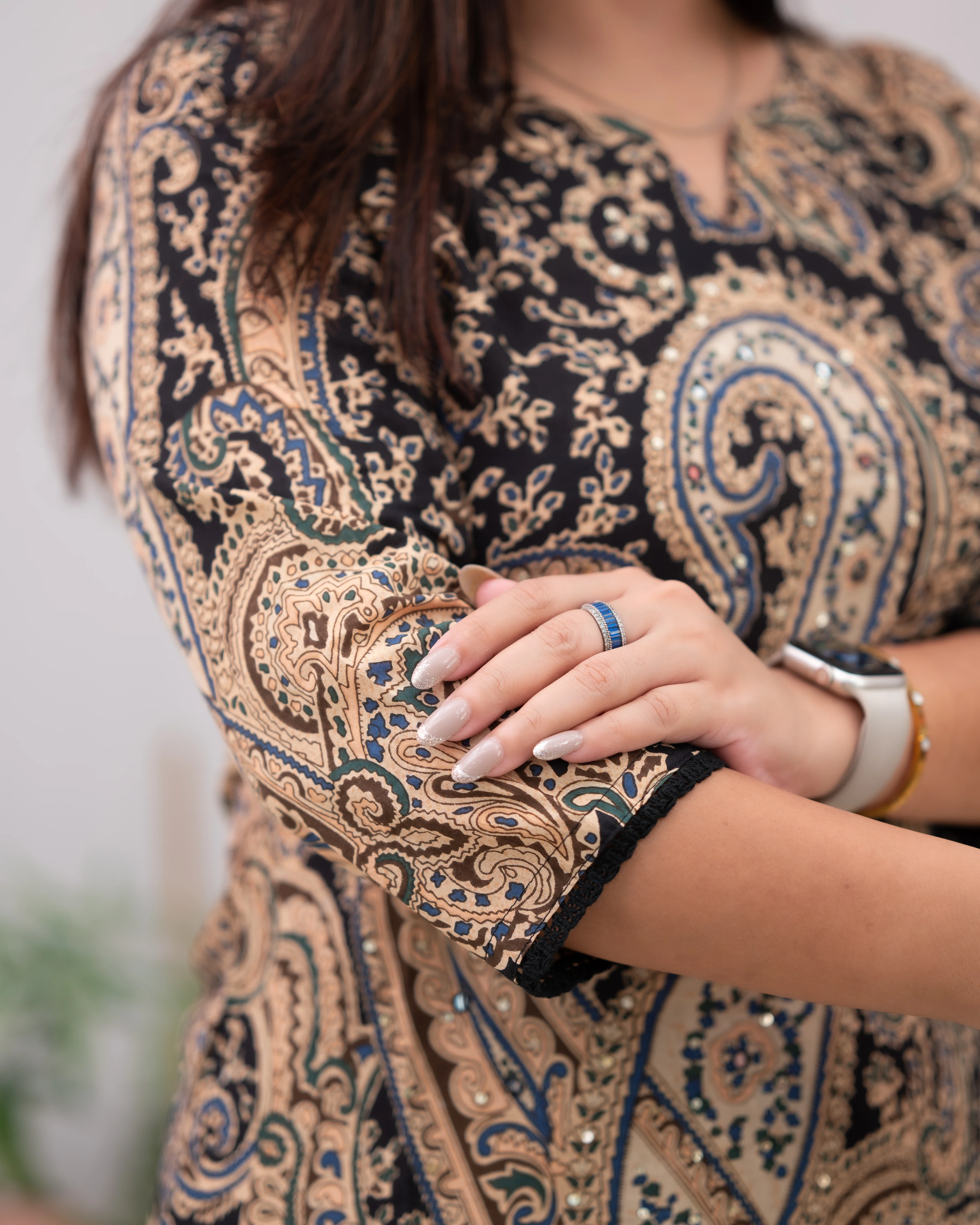 Kalamkari Embroidered Cotton Coord Set - Image 11