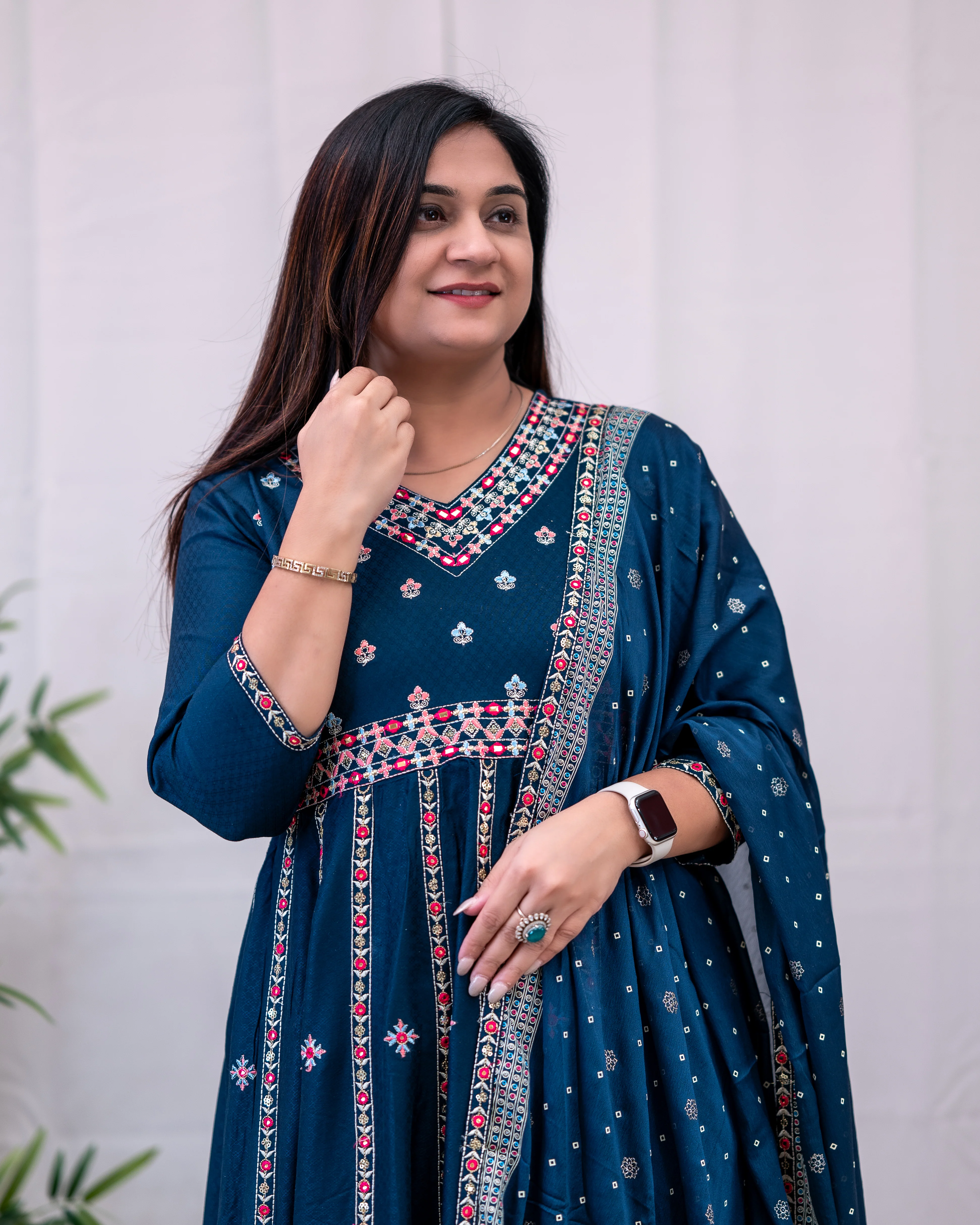 Karishma Rayon Embroidered Anarkali Set - Image 6