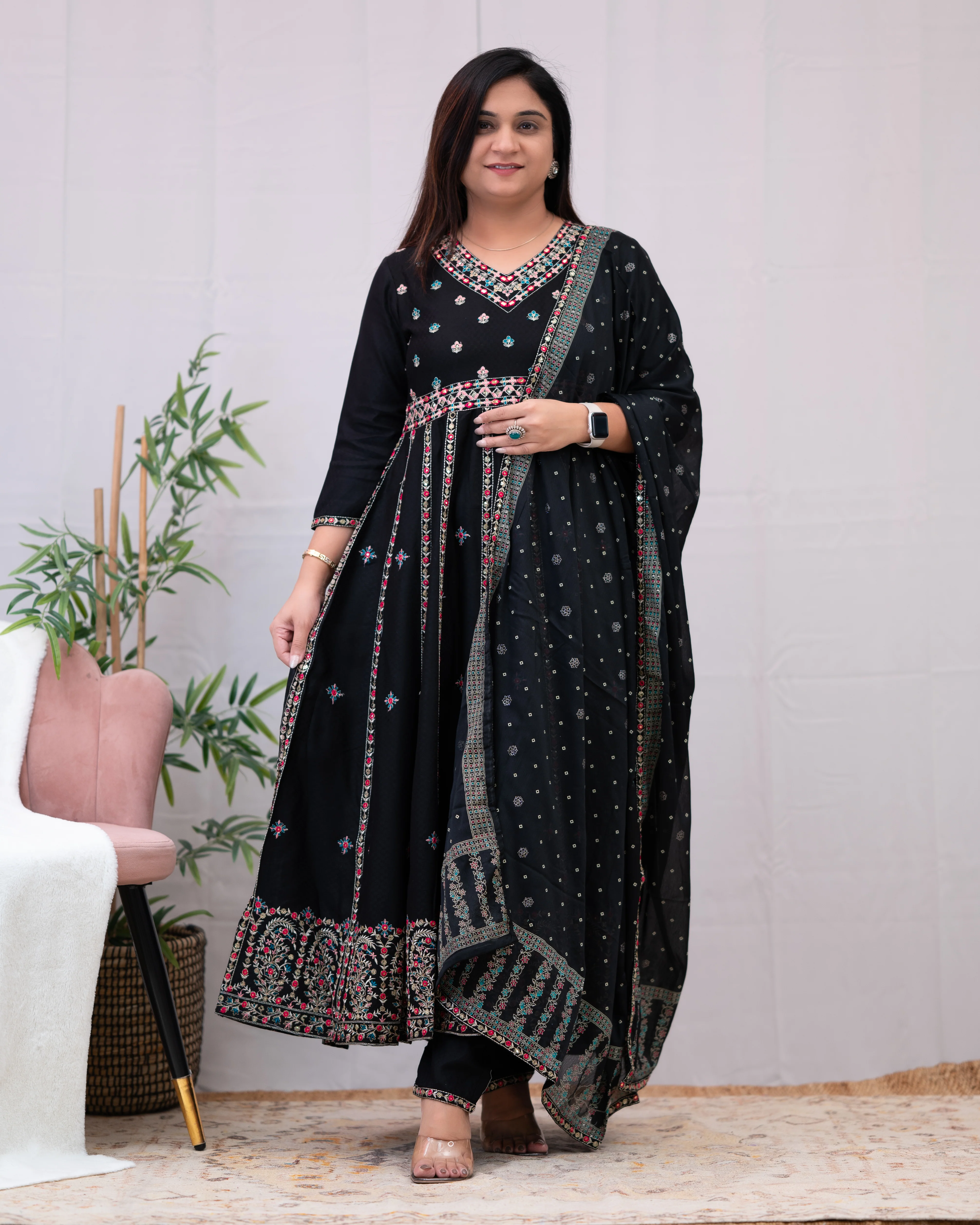 Karishma Rayon Embroidered Anarkali Set - Image 7