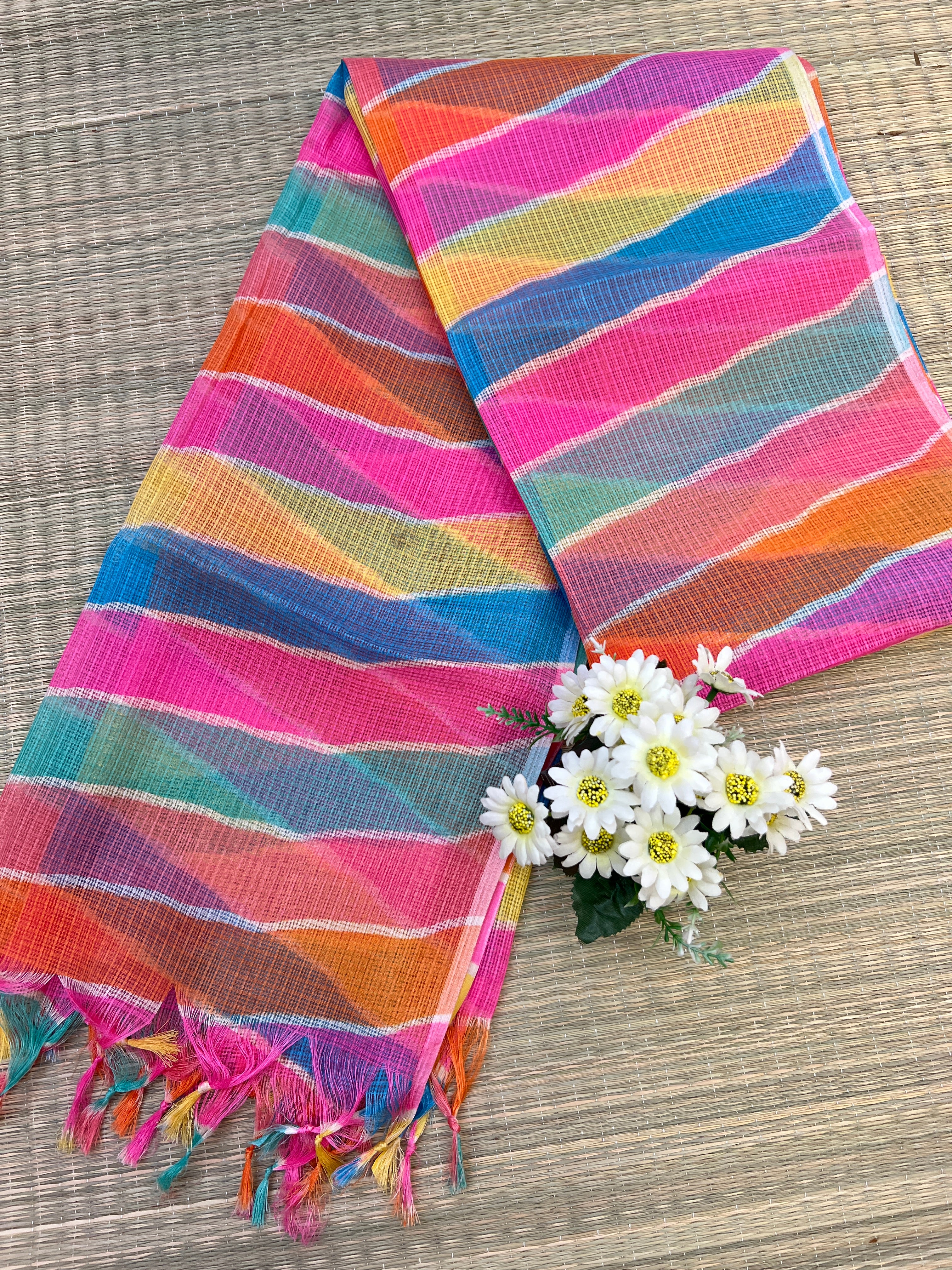 Leheriya Print Kota Doria Dupatta - Image 3