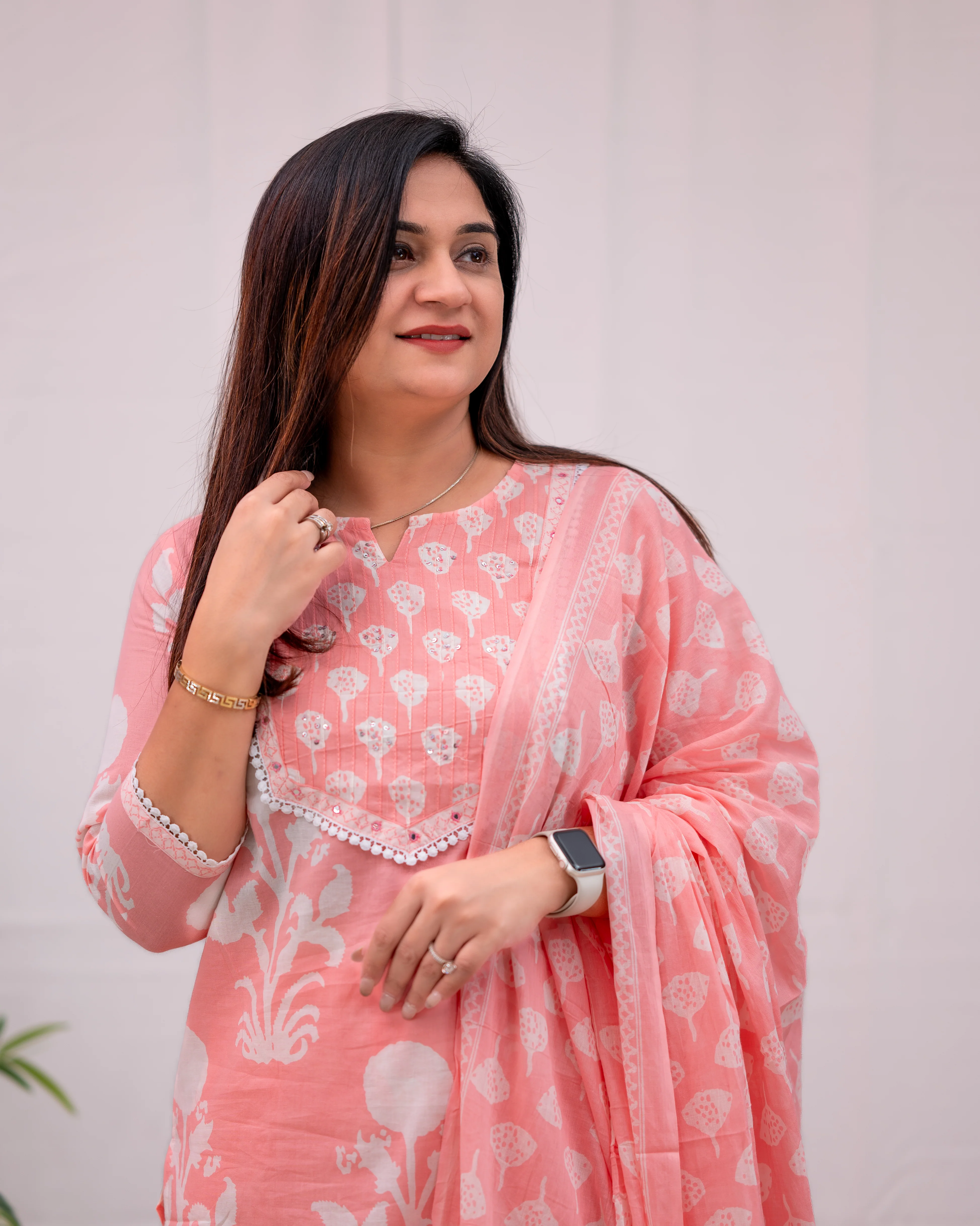 Lisha cotton handblock print Pant Set - Image 5
