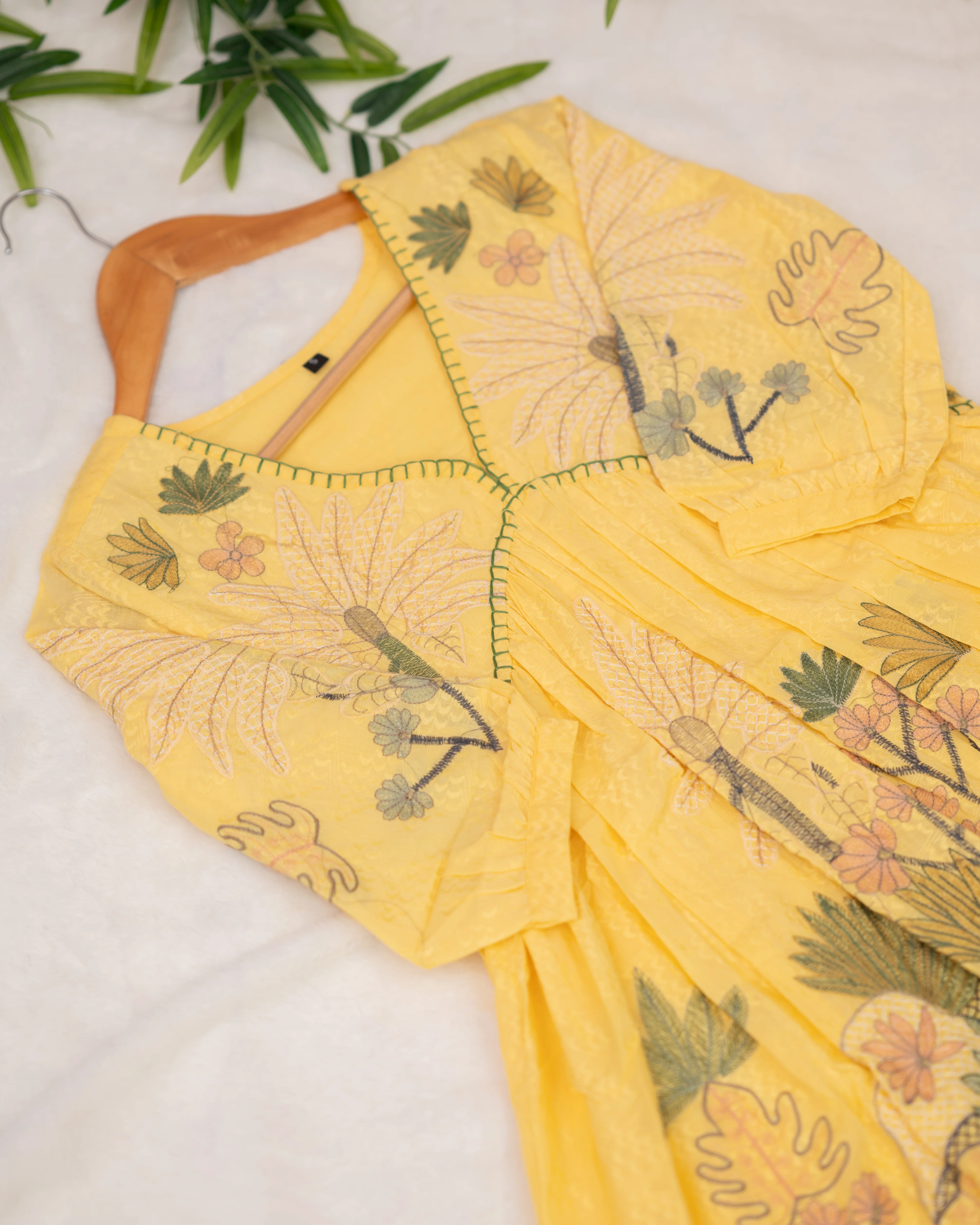Marigold Cotton Embroidered Cotton Dress - Image 10