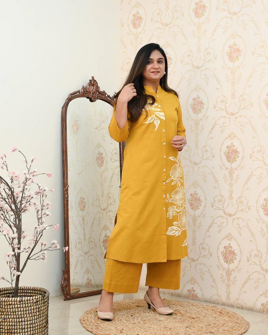 Mehreen Cotton A-line Plazo Set - Image 10