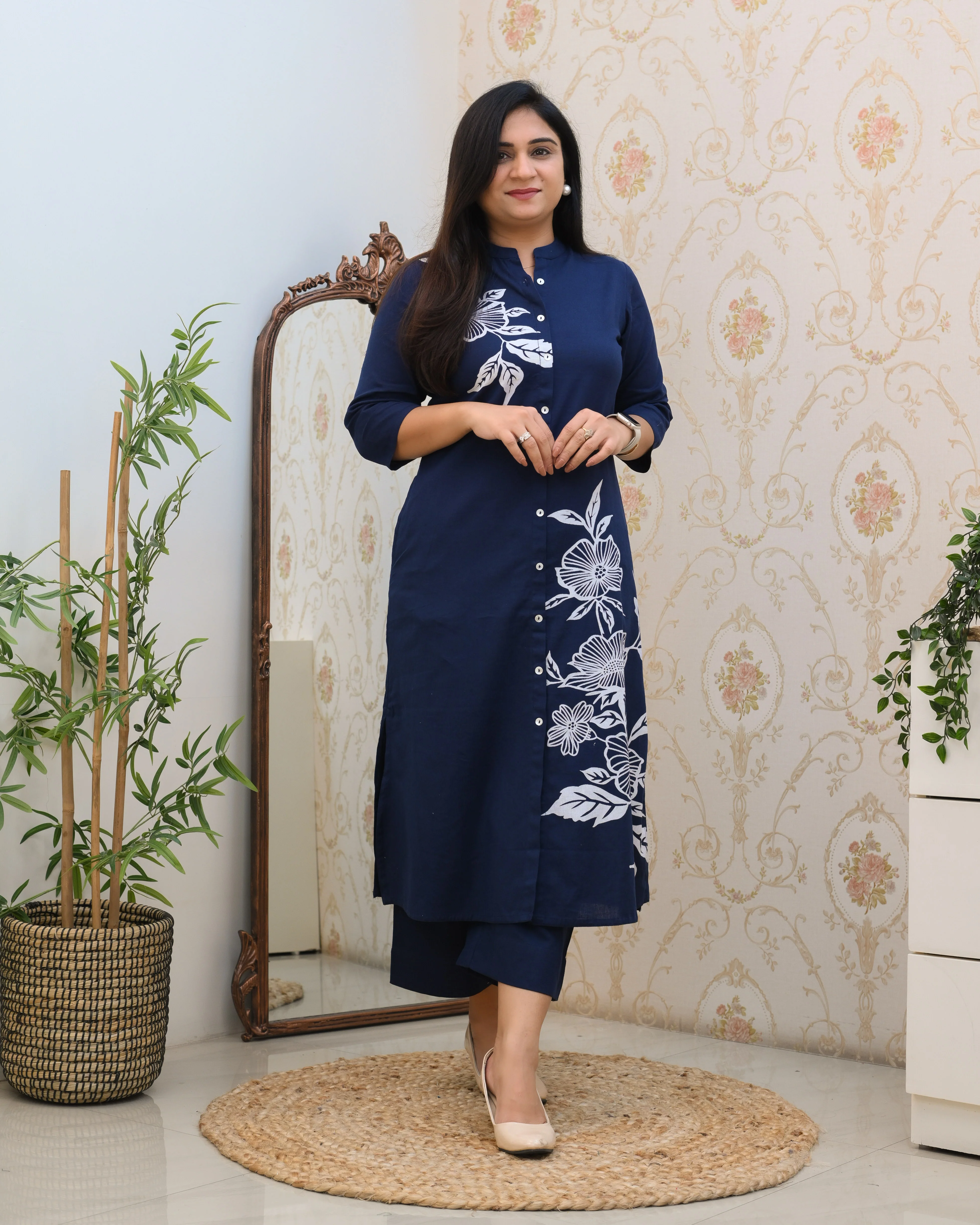 Mehreen Cotton A-line Plazo Set - Image 15
