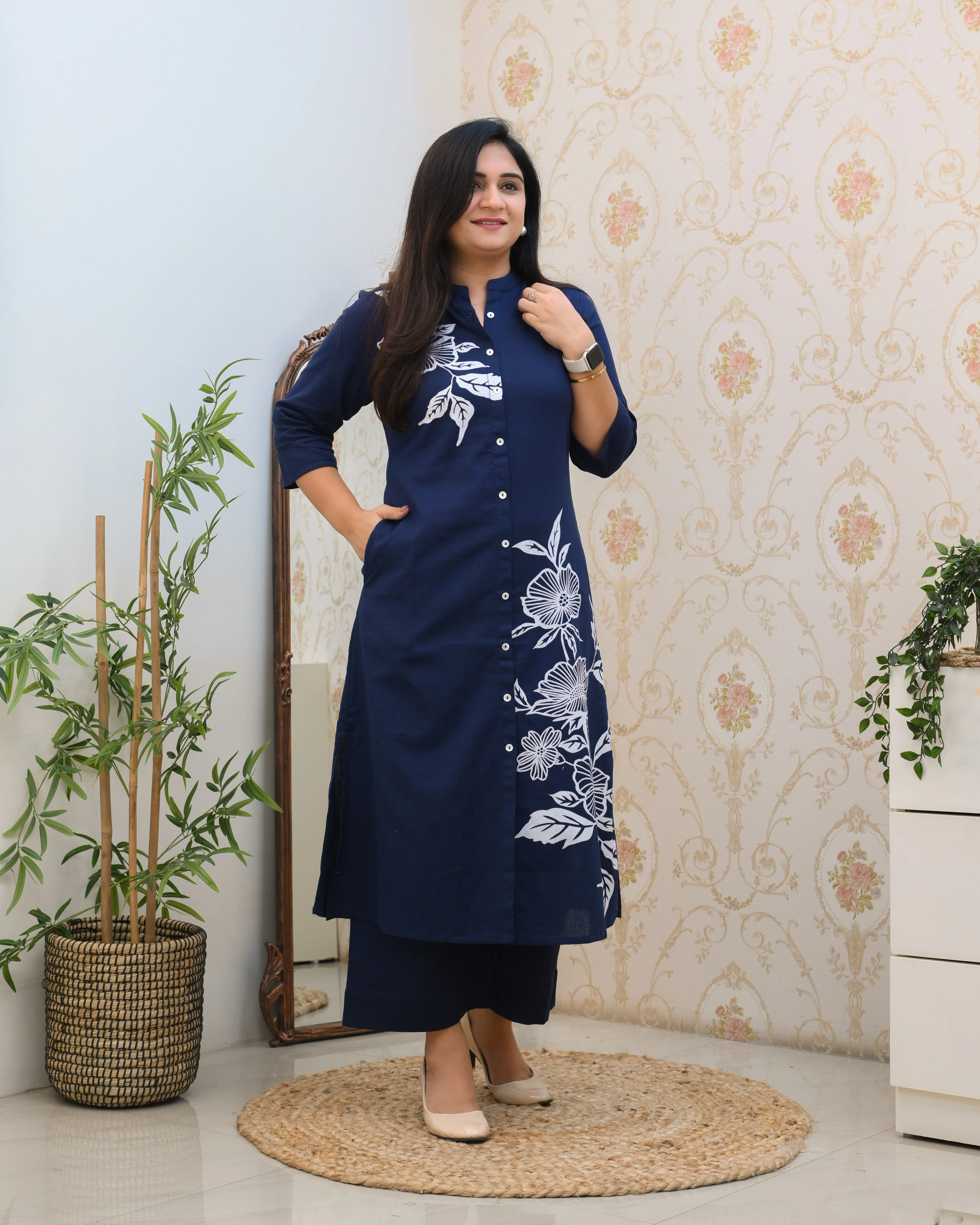 Mehreen Cotton A-line Plazo Set - Image 16