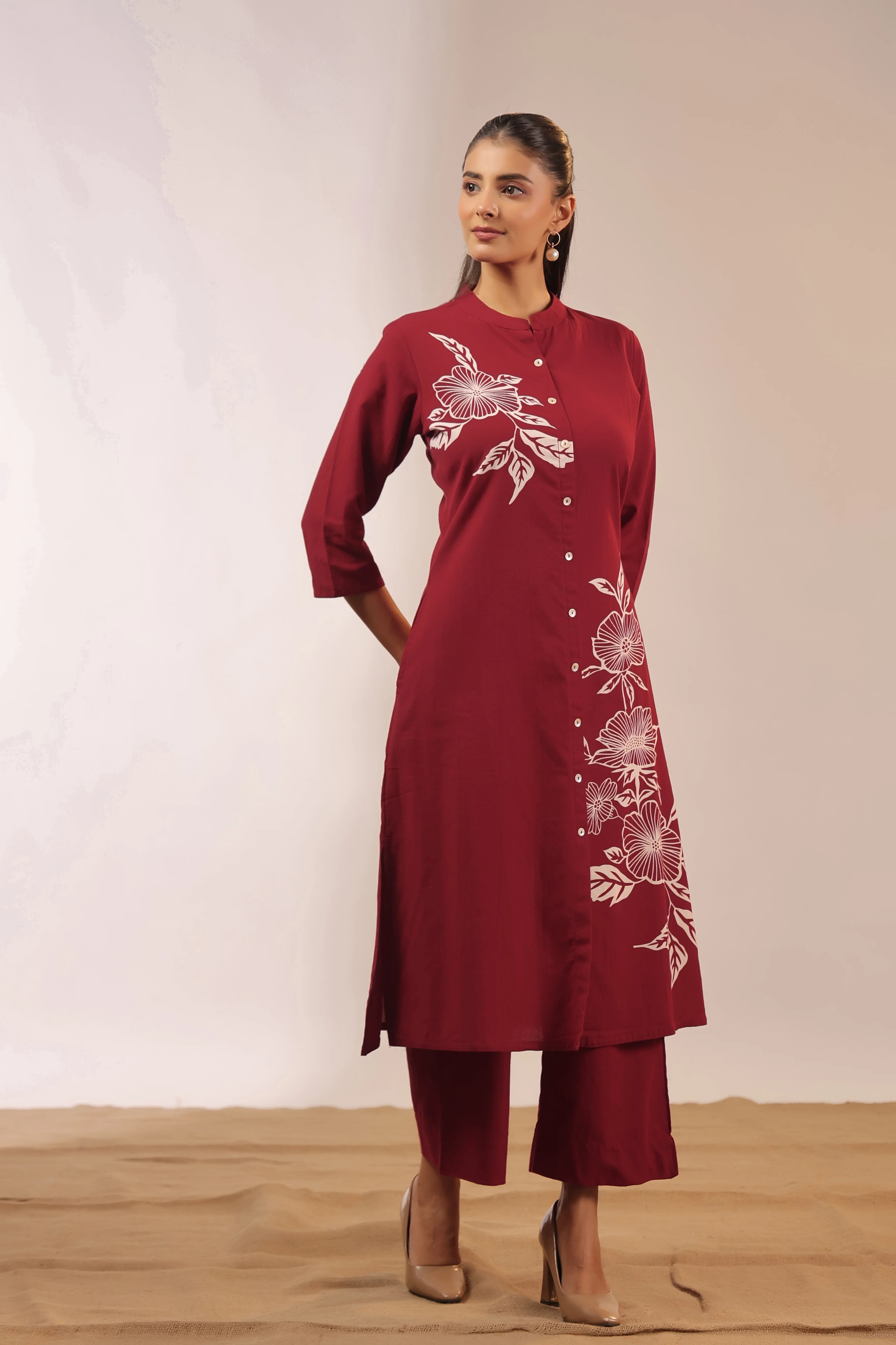 Mehreen Cotton A-line Plazo Set - Image 4