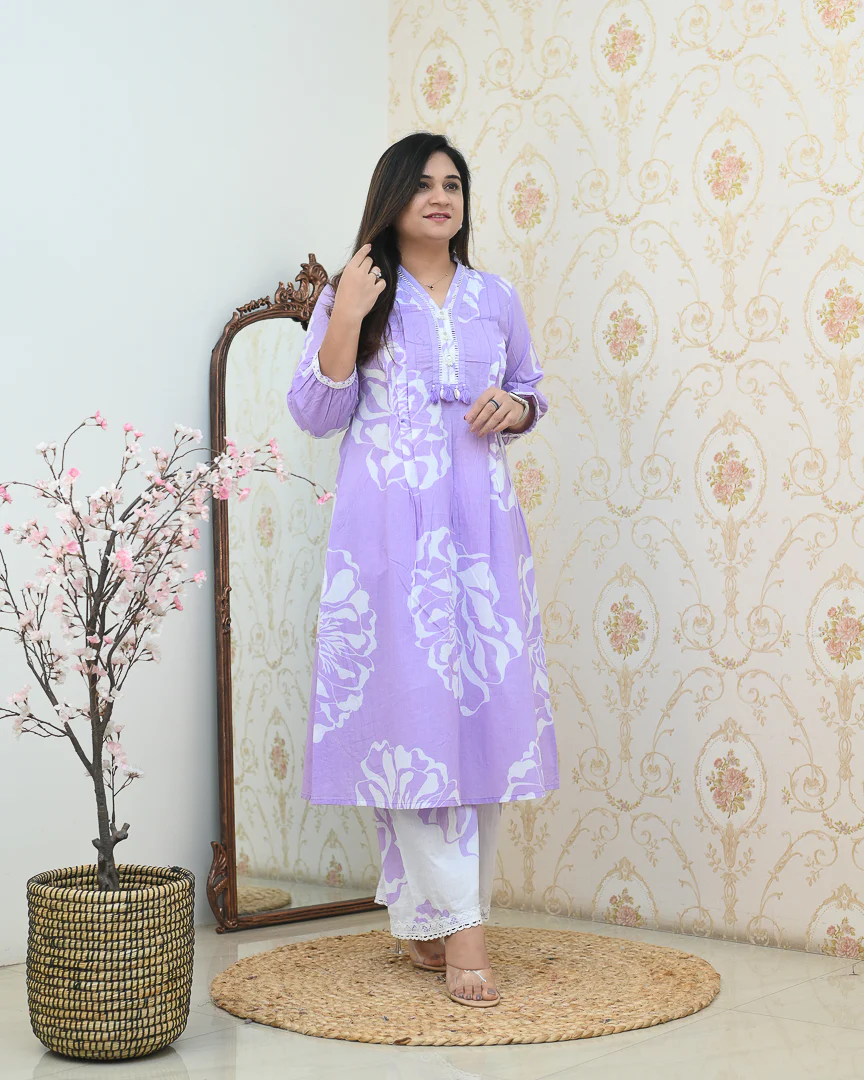 Mishika Cotton A-line Coord set - Image 2