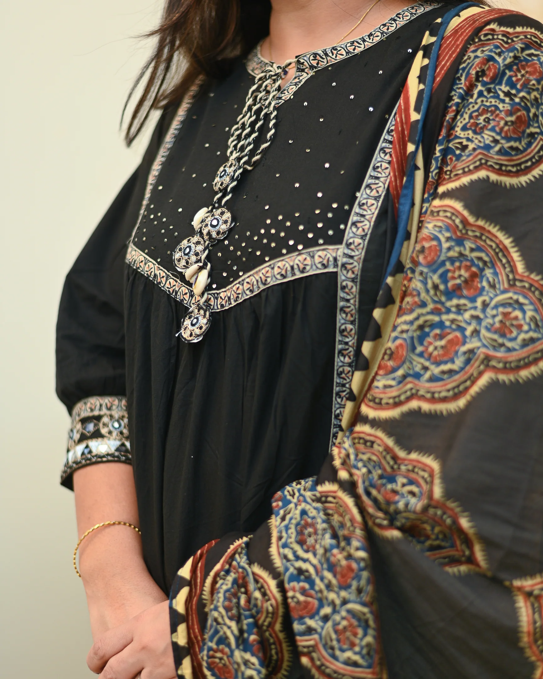 Natasha Cotton Embroidered Pant Set - Image 8
