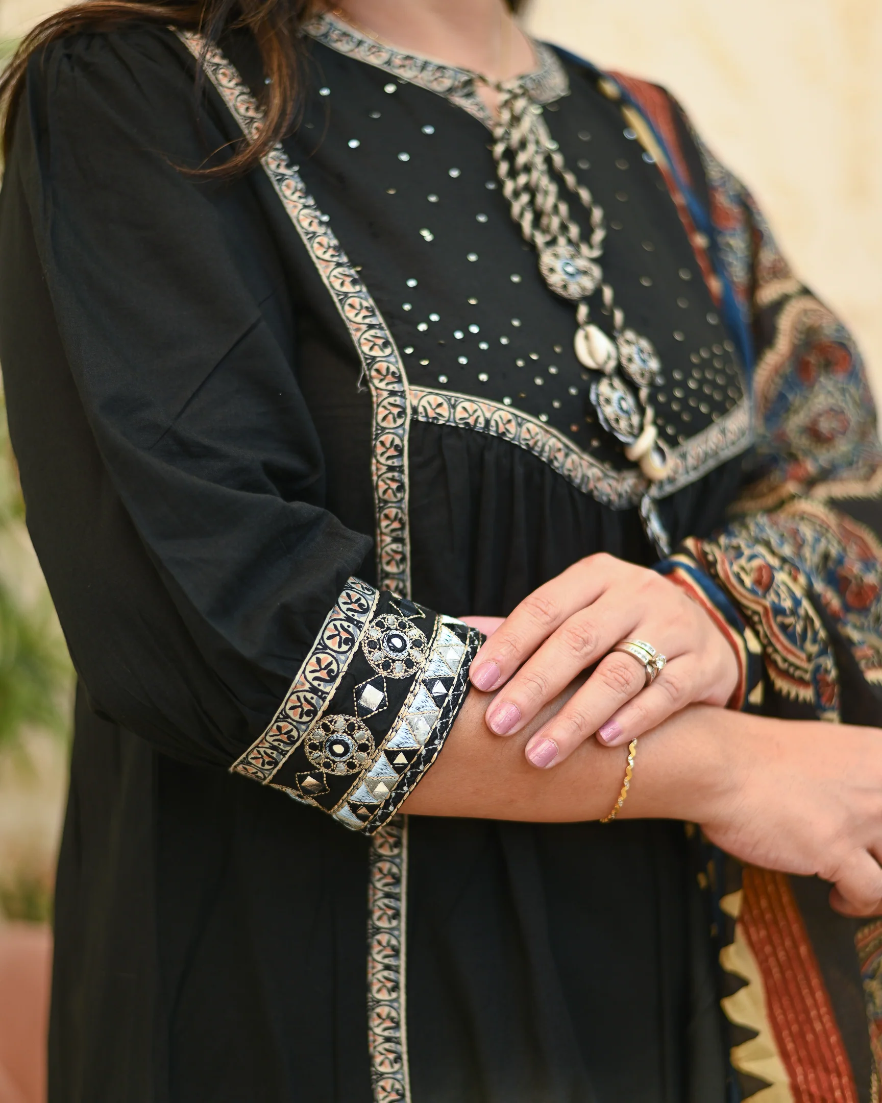Natasha Cotton Embroidered Pant Set - Image 9