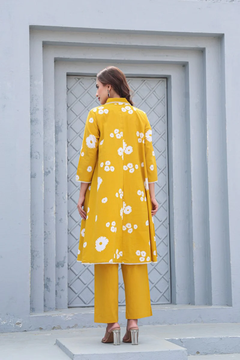 Nayab Cotton Floral A-line Coord Set - Image 14