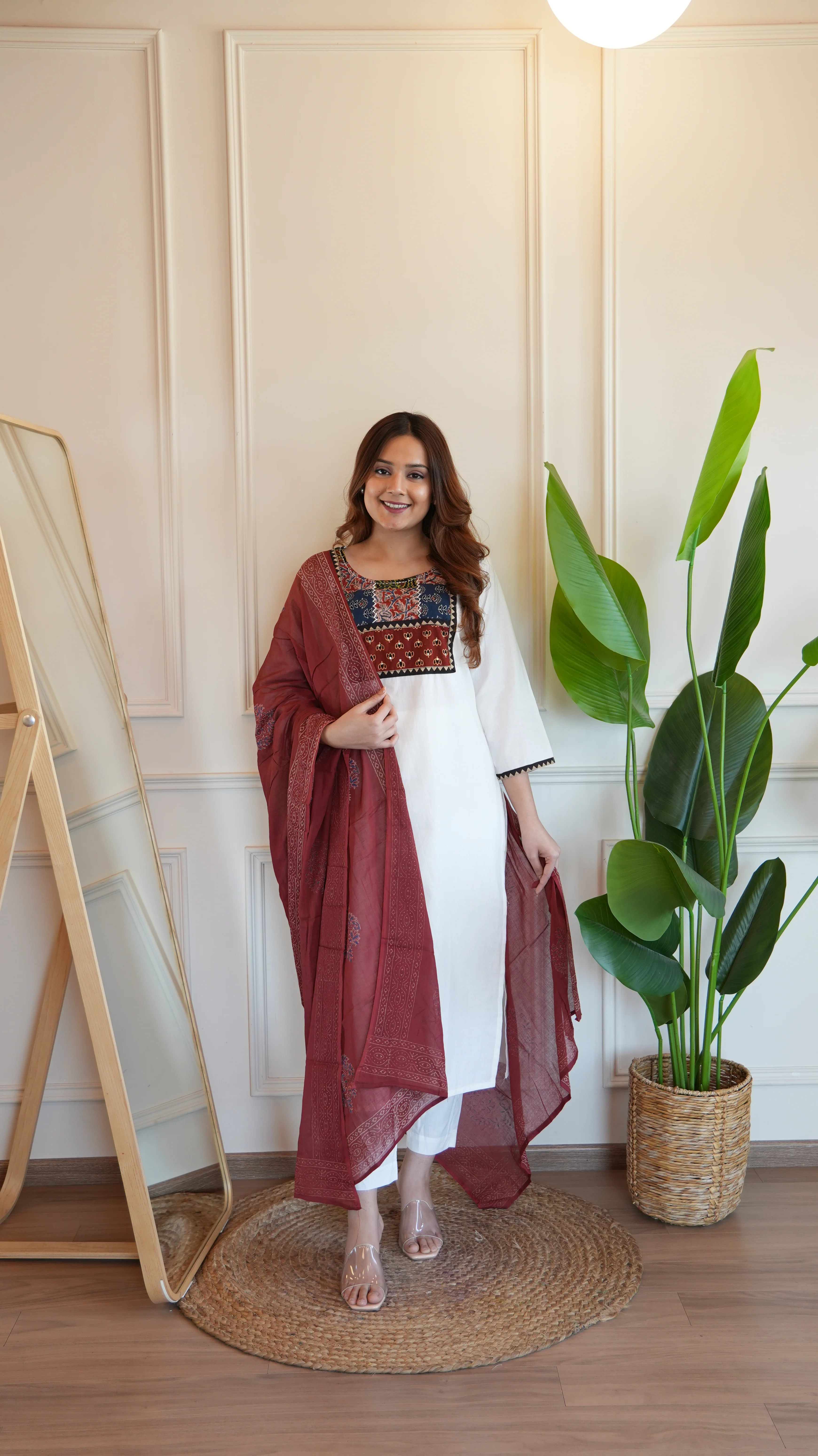 Niharika Cotton Patch Detailed Pant set - Image 3