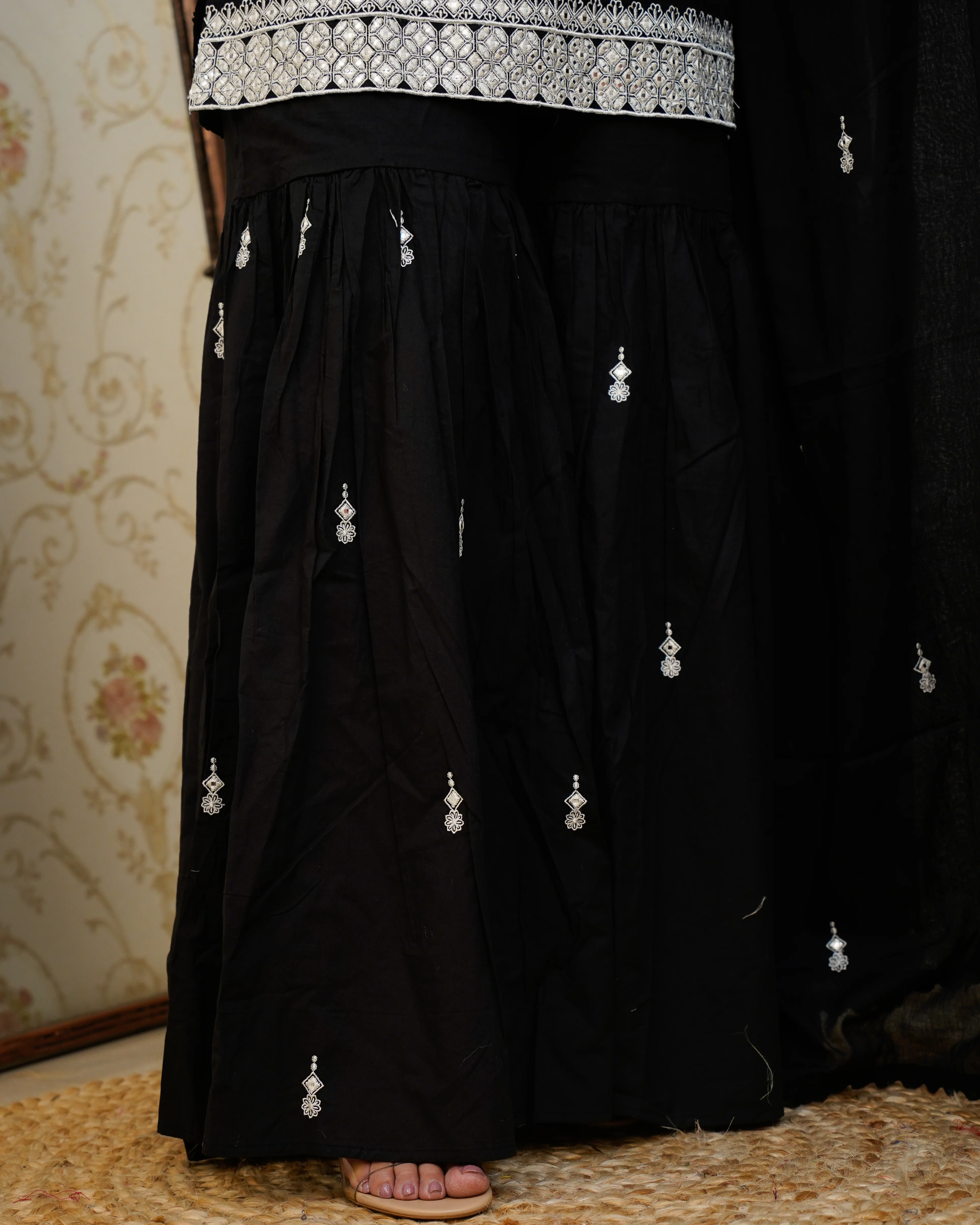 Parul Mul Cotton Embroidered Sharara Set - Image 13