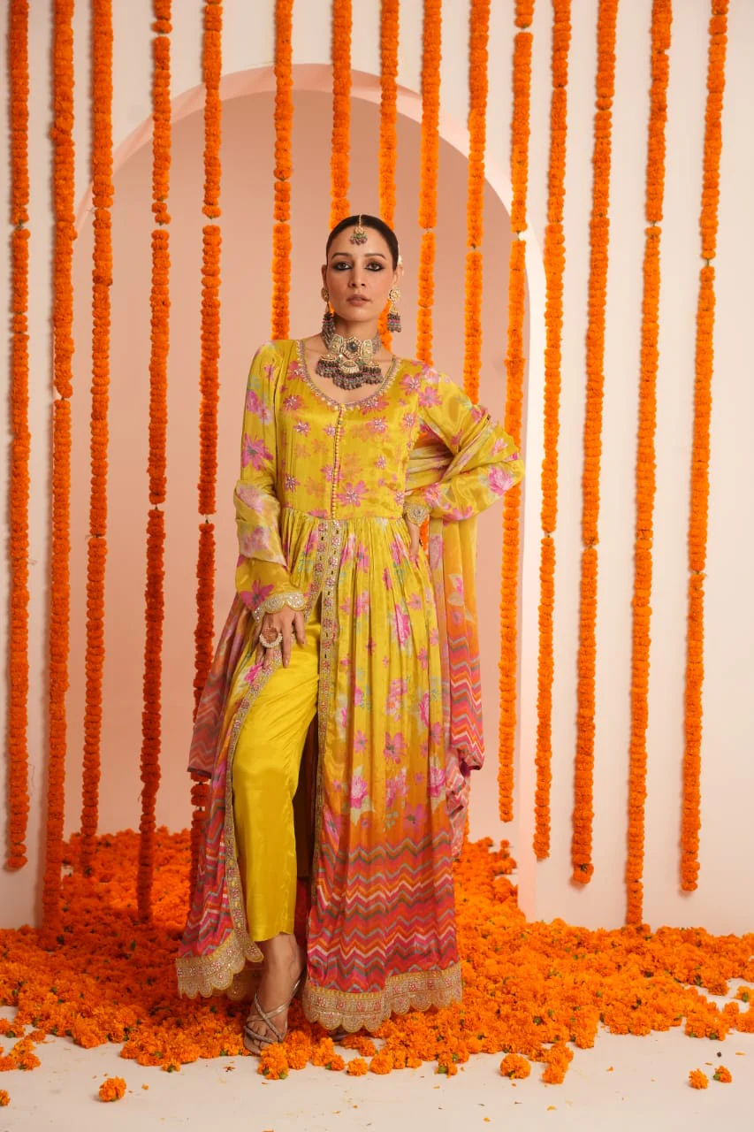 Premium Chinon Embroidered Dupatta Set - Image 12
