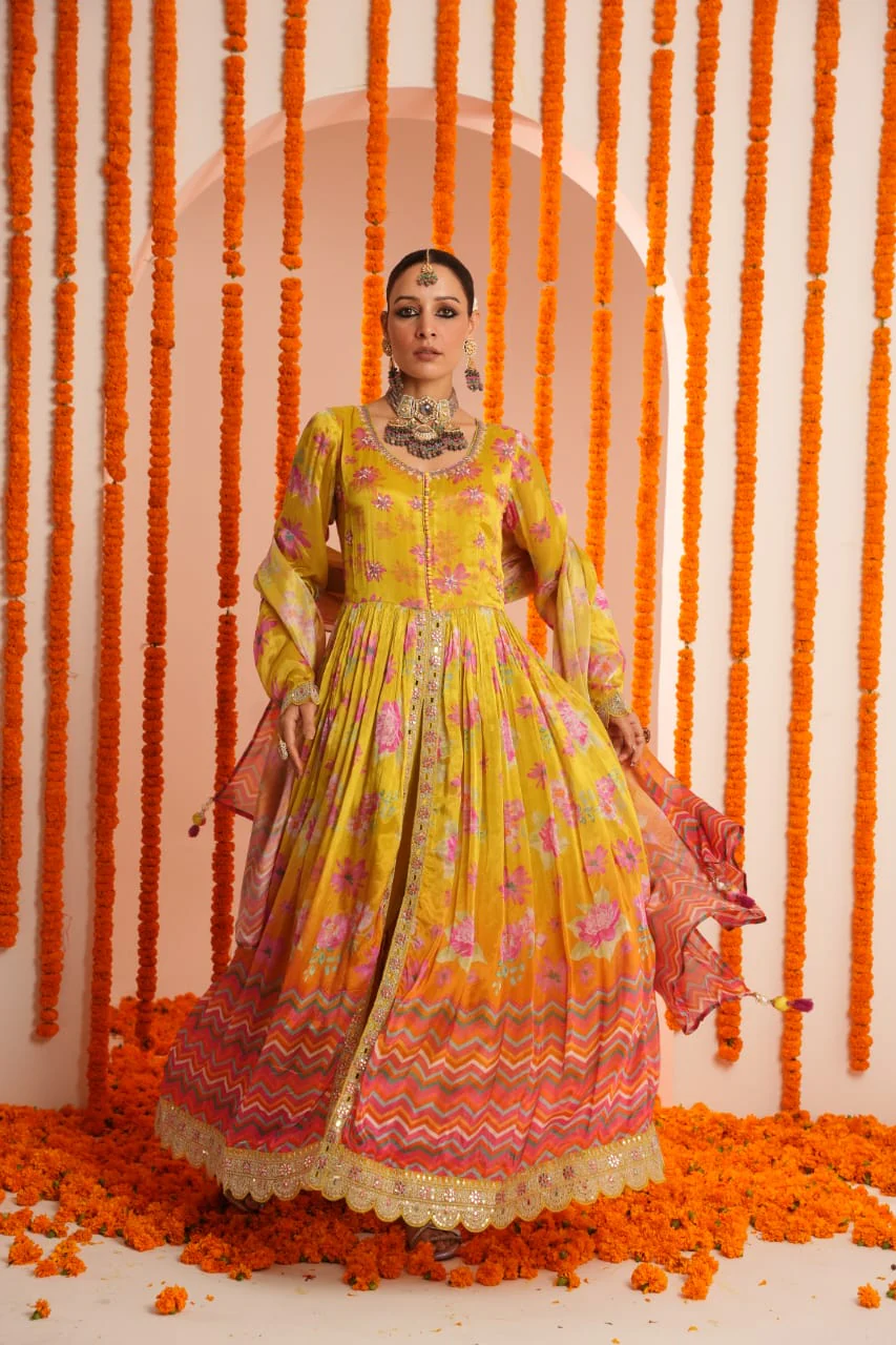 Premium Chinon Embroidered Dupatta Set - Image 18