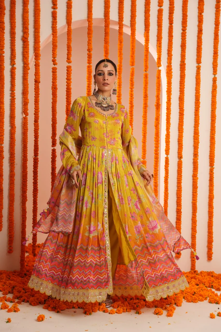 Premium Chinon Embroidered Dupatta Set - Image 19