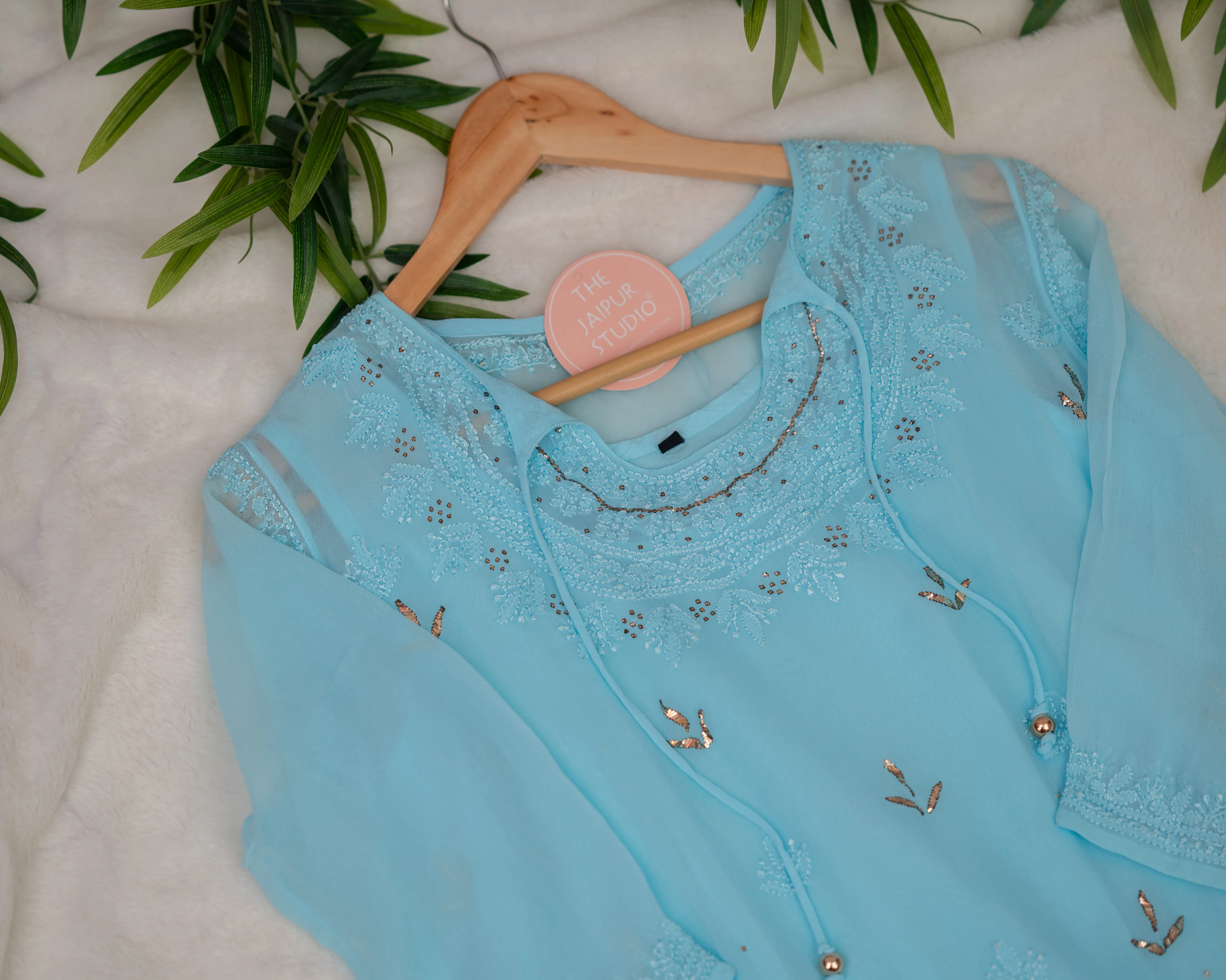 Premium Georgette Lucknowi Kurta - Image 4